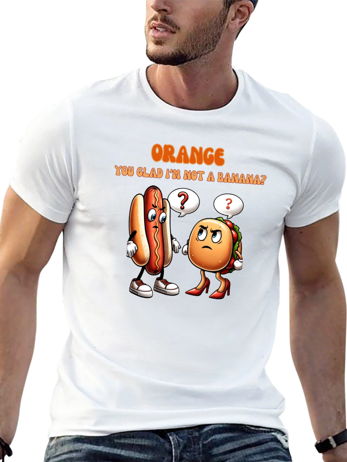 Orange You Glad T-Shirt: Funny Food Pun Tee