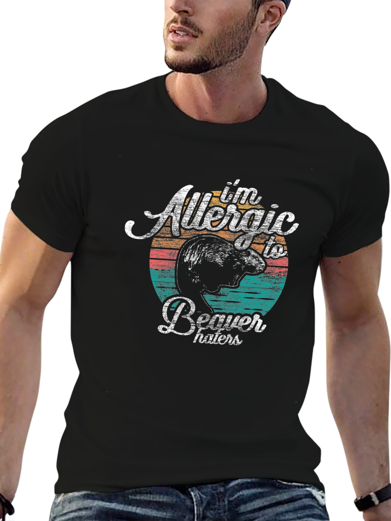 Allergic To Beaver Haters Graphic T-Shirt