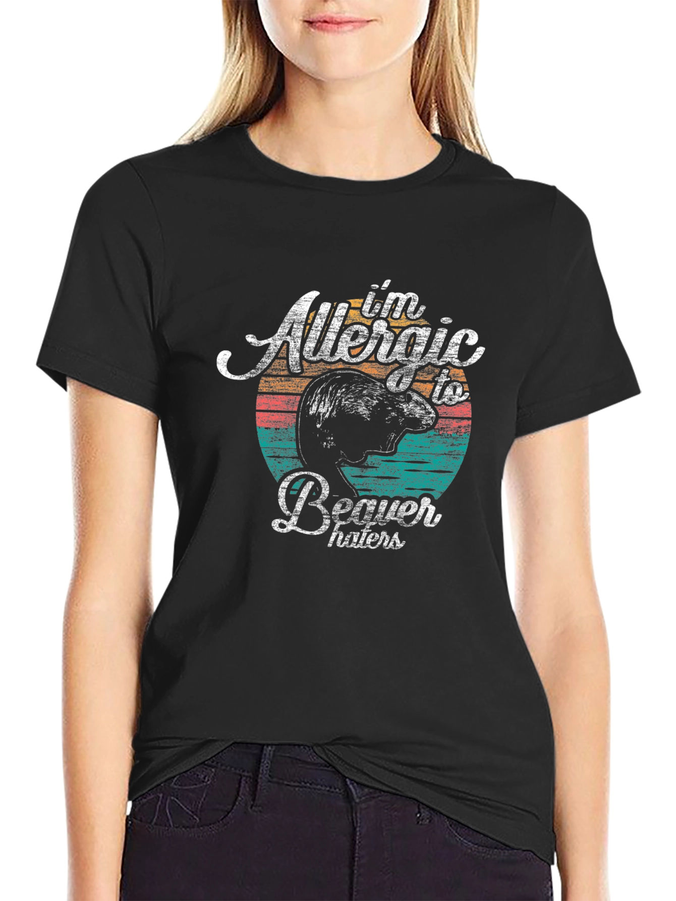 Allergic To Beaver Haters Graphic T-Shirt