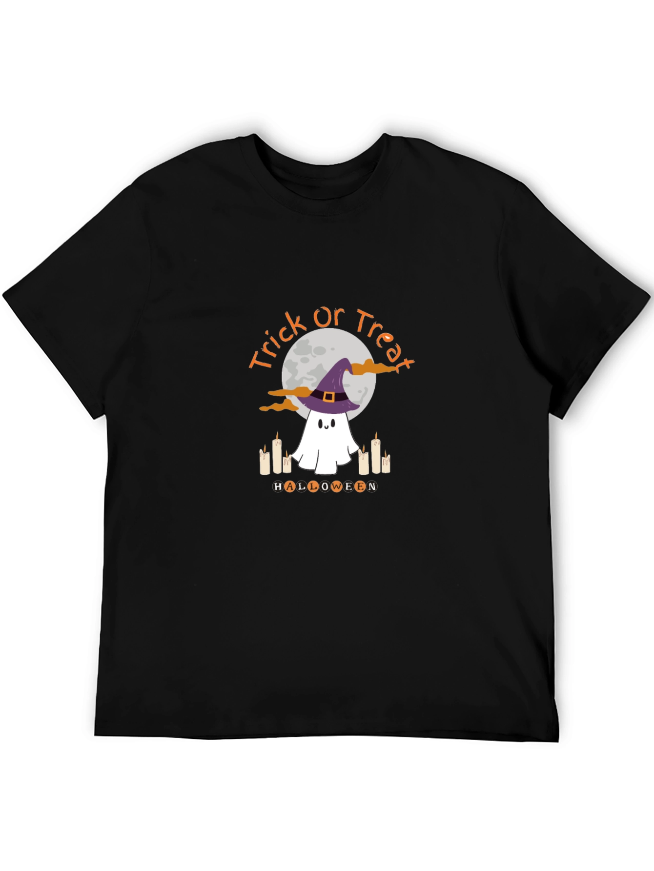 Halloween Ghost T-Shirt - Trick or Treat Design
