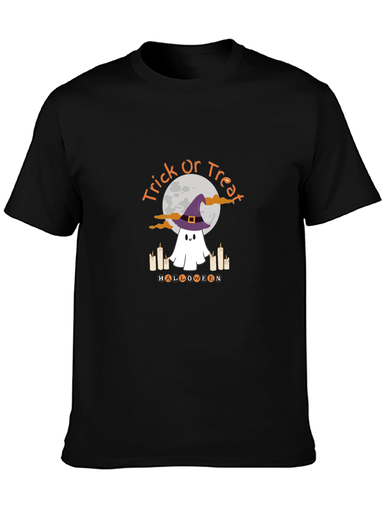 Halloween Ghost T-Shirt - Trick or Treat Design