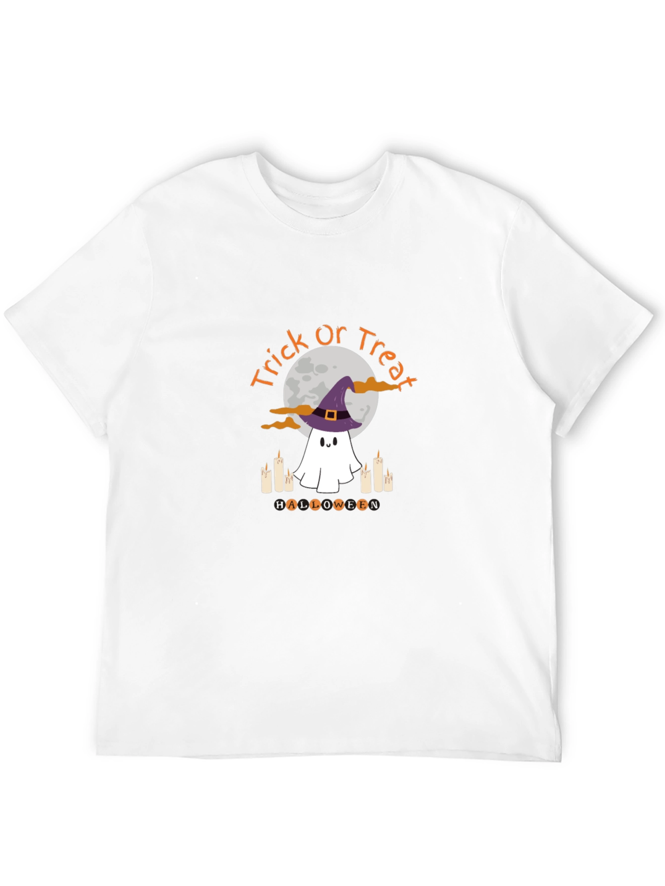Halloween Ghost T-Shirt - Trick or Treat Design