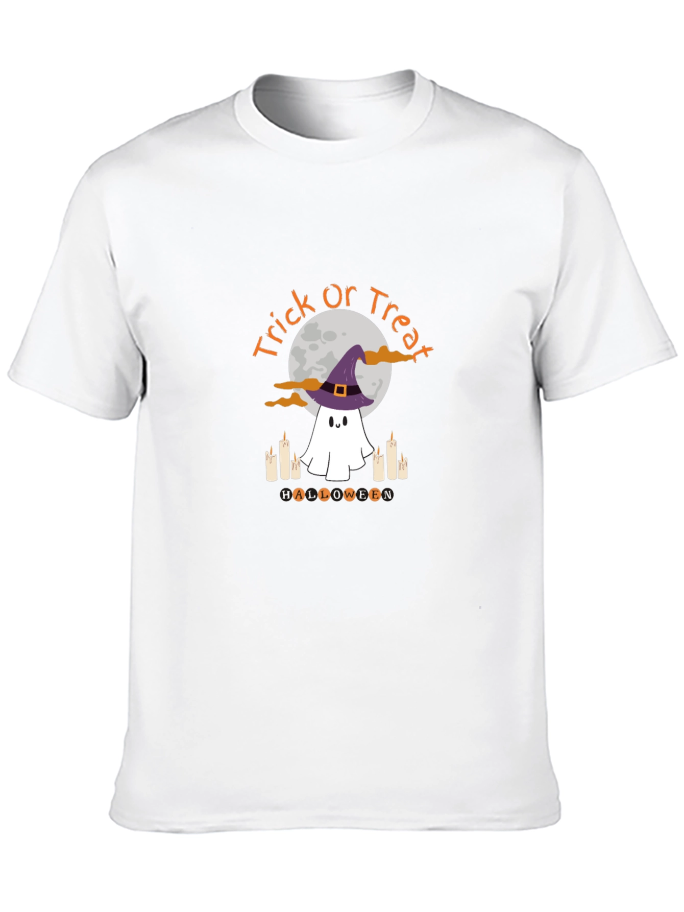Halloween Ghost T-Shirt - Trick or Treat Design