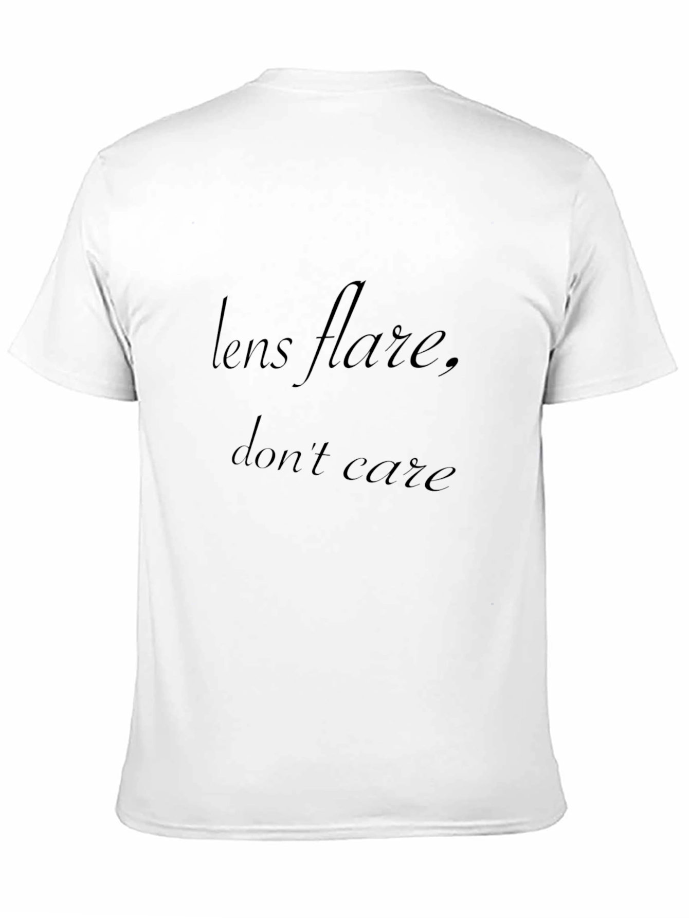 Lens Flare Dont Care - Graphic Black T-Shirt