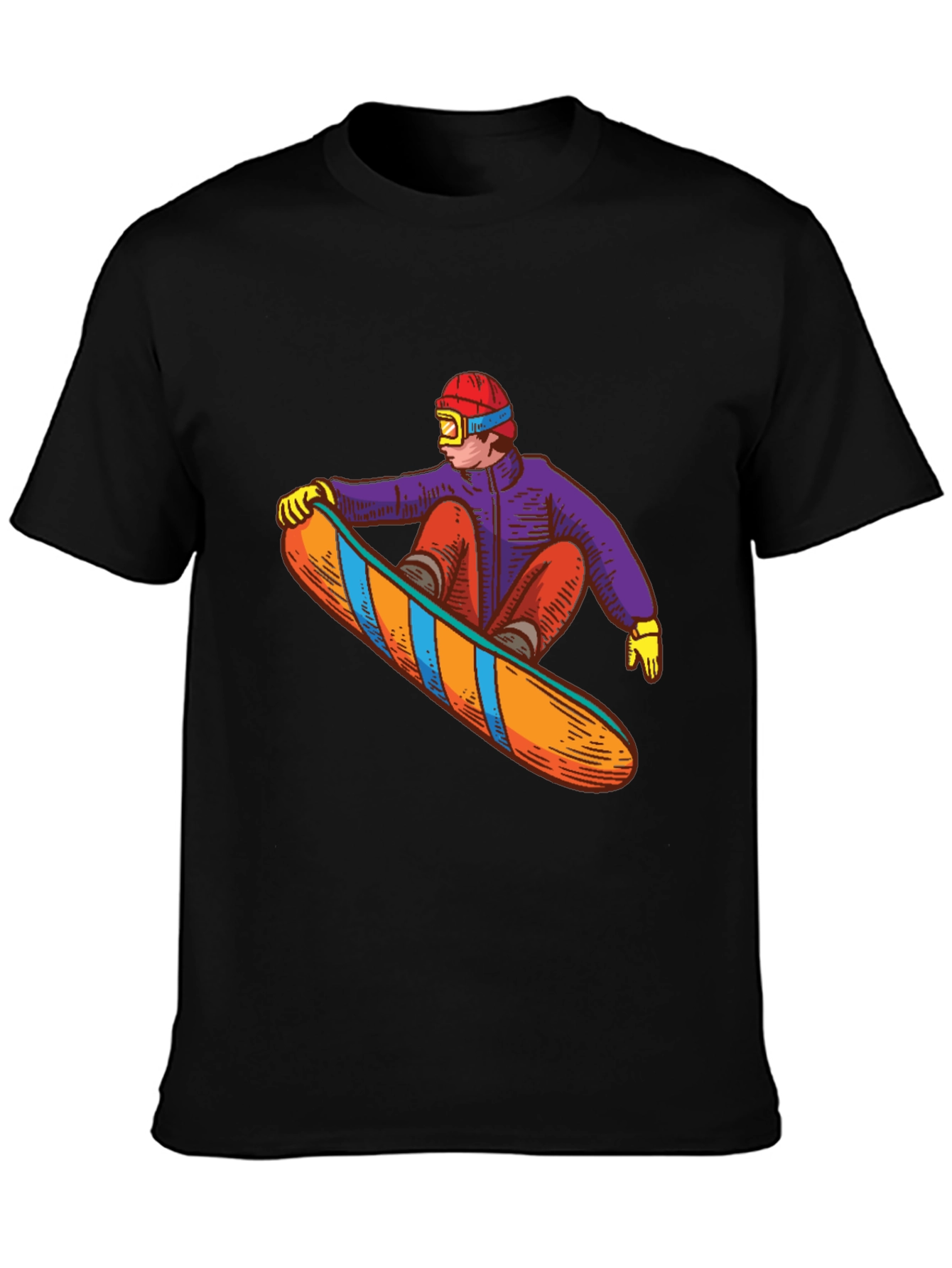 Snowboarder Graphic Tee - Stylish Black T-Shirt