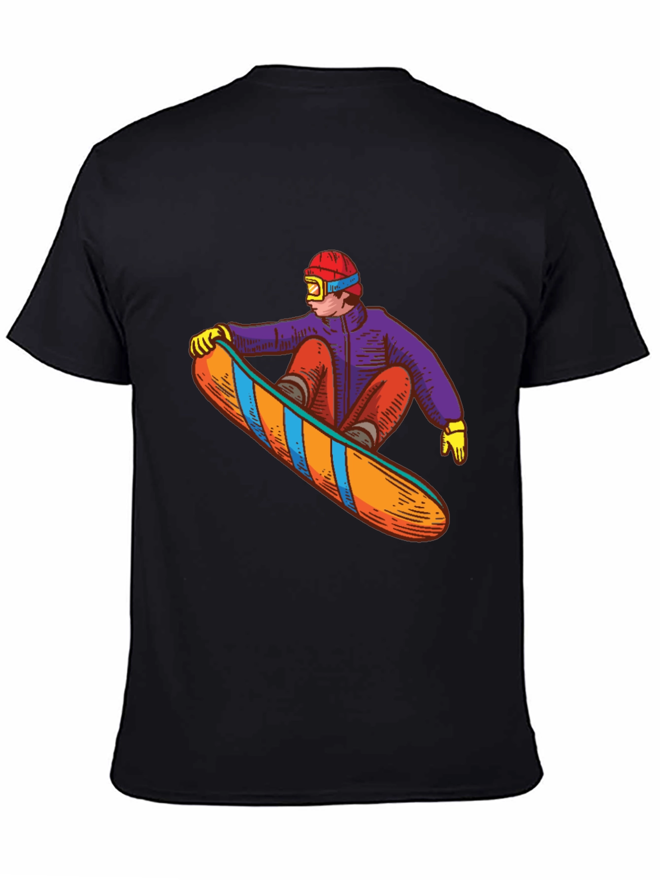 Snowboarder Graphic Tee - Stylish Black T-Shirt