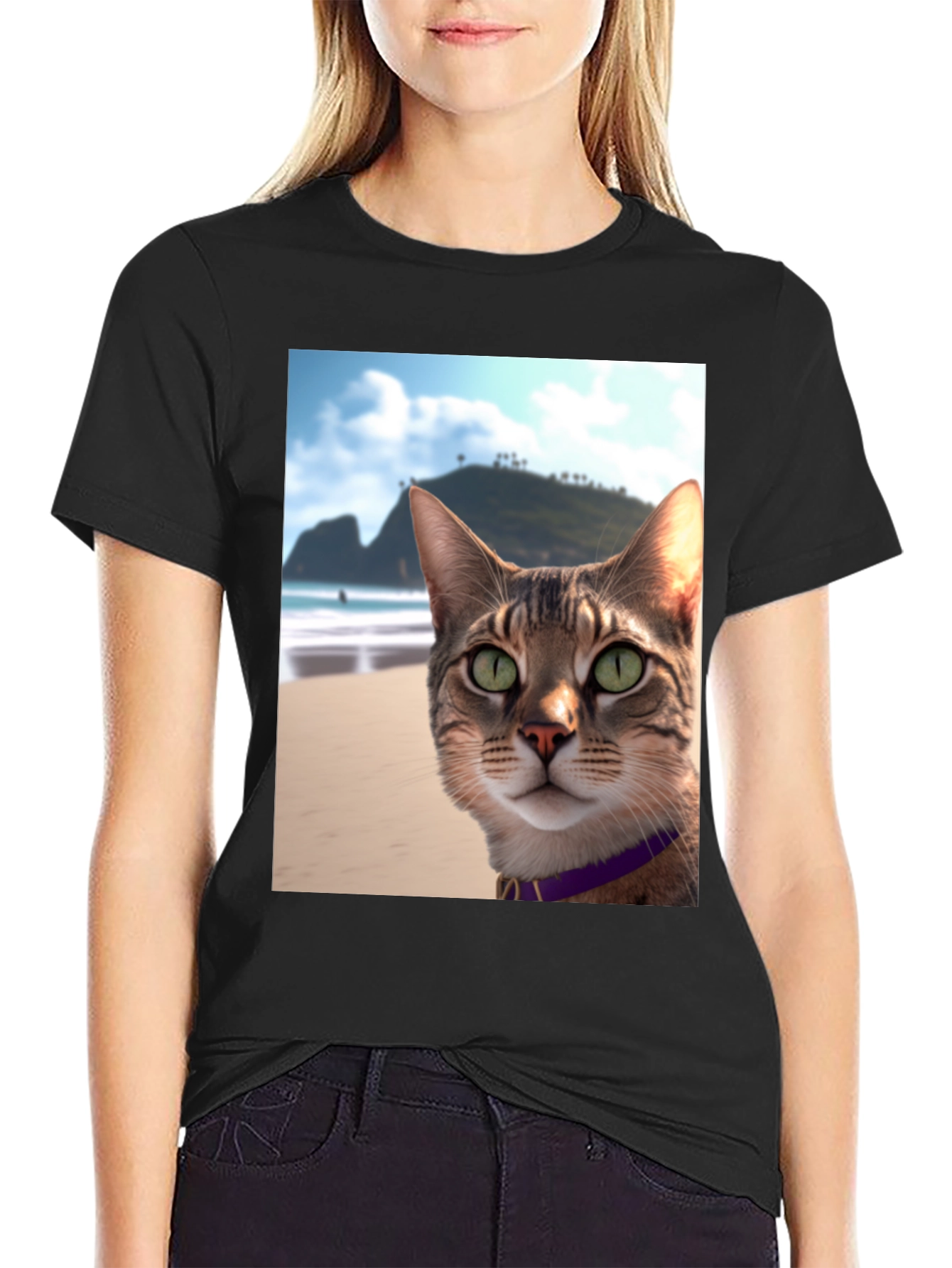 Beach Cat T-Shirt - Cool Cat Graphic Tee