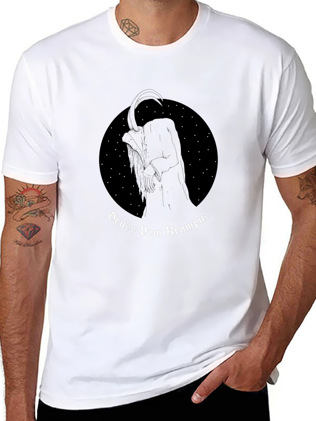 Gruss Vom Krampus Graphic Tee - Black T-Shirt