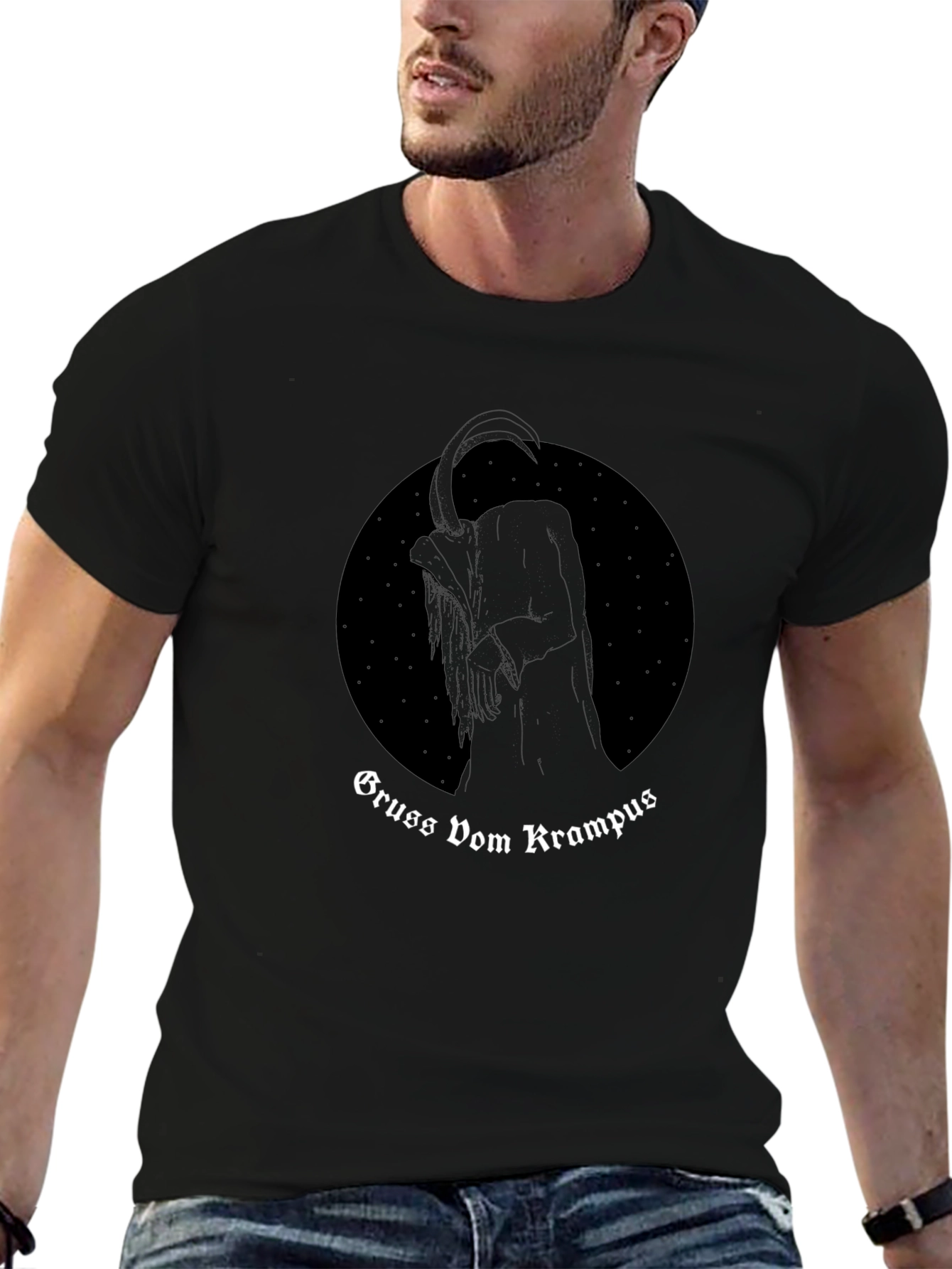 Gruss Vom Krampus Graphic Tee - Black T-Shirt