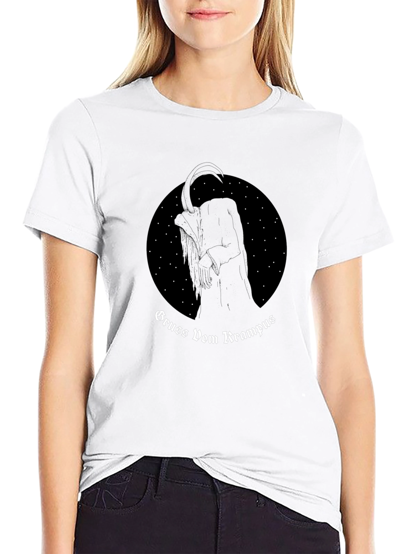 Gruss Vom Krampus Graphic Tee - Black T-Shirt