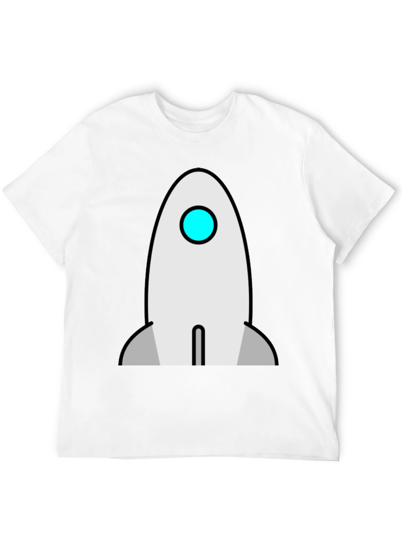 Rocket Graphic T-Shirt - Black Cotton Crew Neck Tee