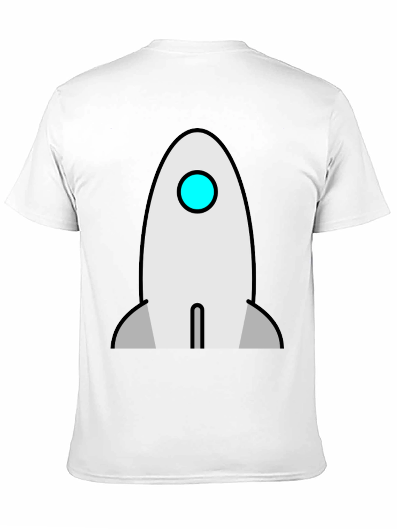 Rocket Graphic T-Shirt - Black Cotton Crew Neck Tee