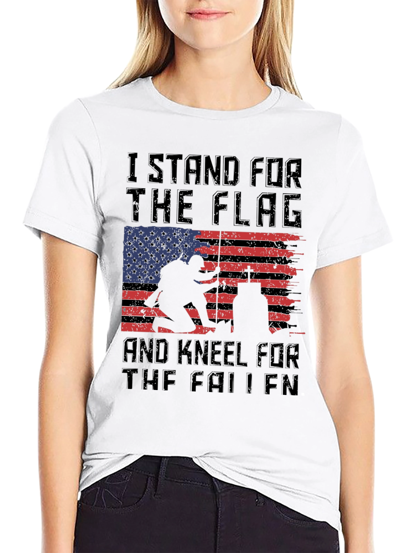 Stand for Flag Kneel for Fallen T-Shirt