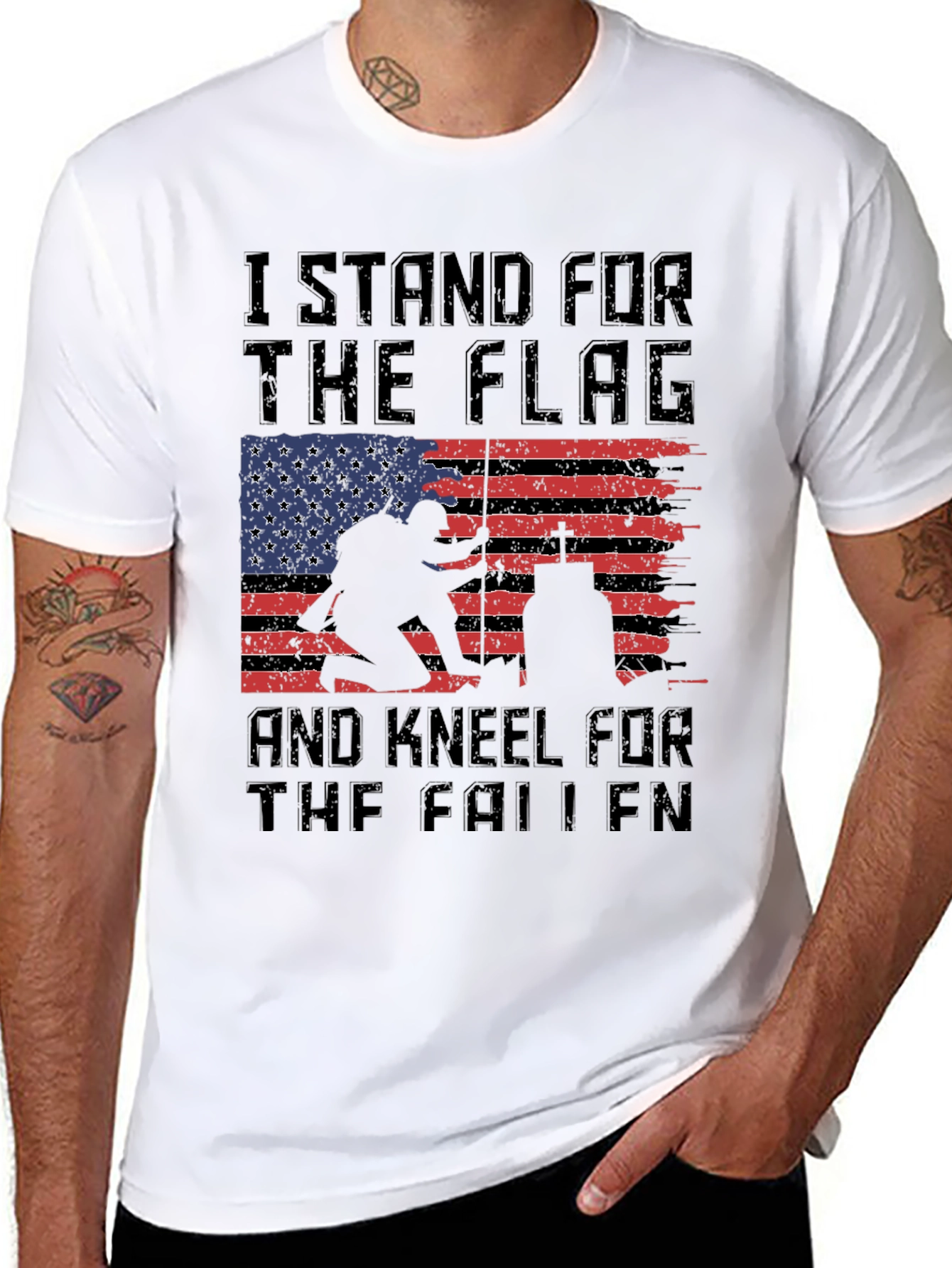Stand for Flag Kneel for Fallen T-Shirt