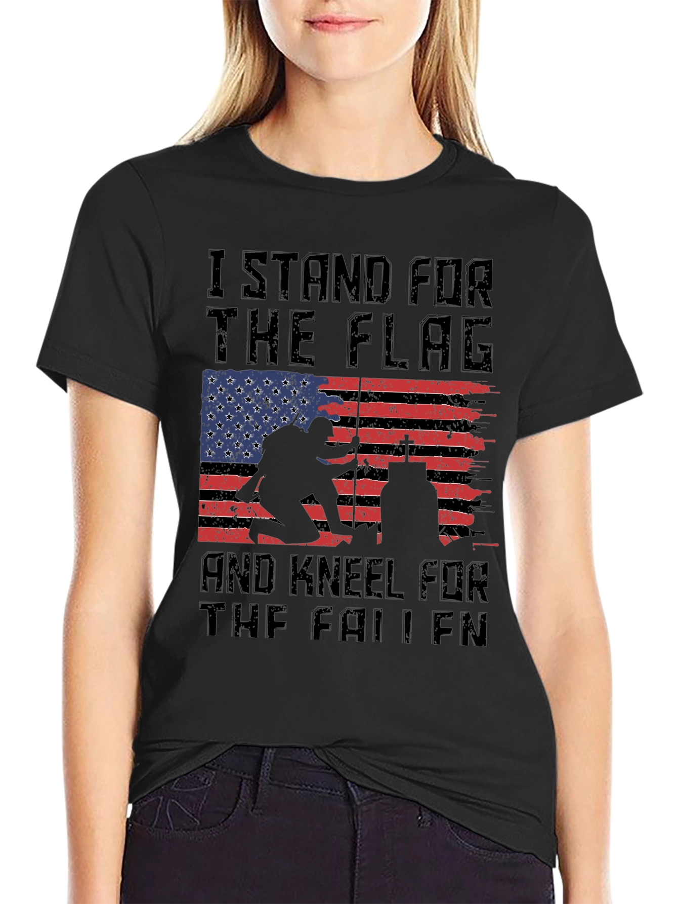Stand for Flag Kneel for Fallen T-Shirt