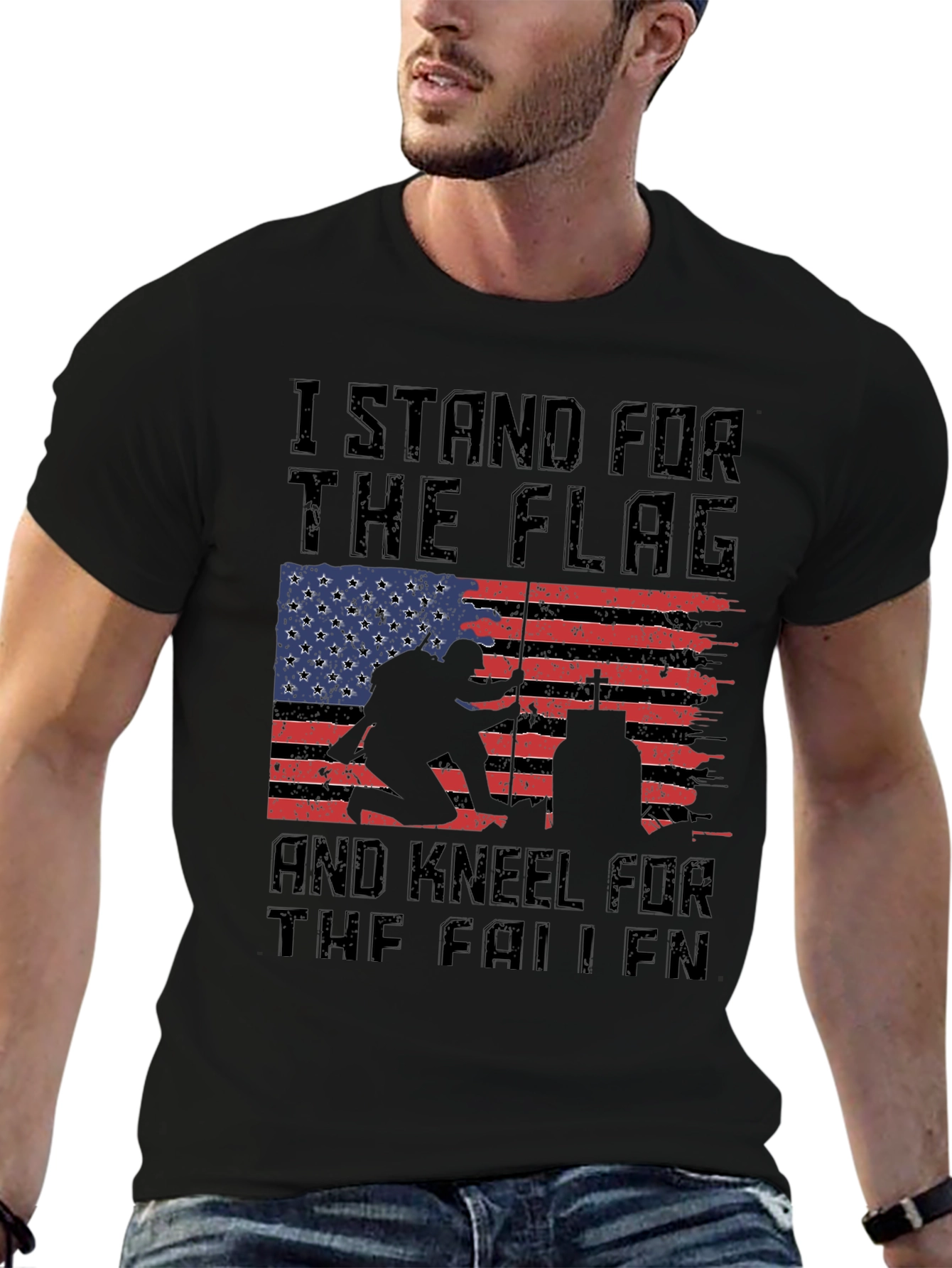 Stand for Flag Kneel for Fallen T-Shirt