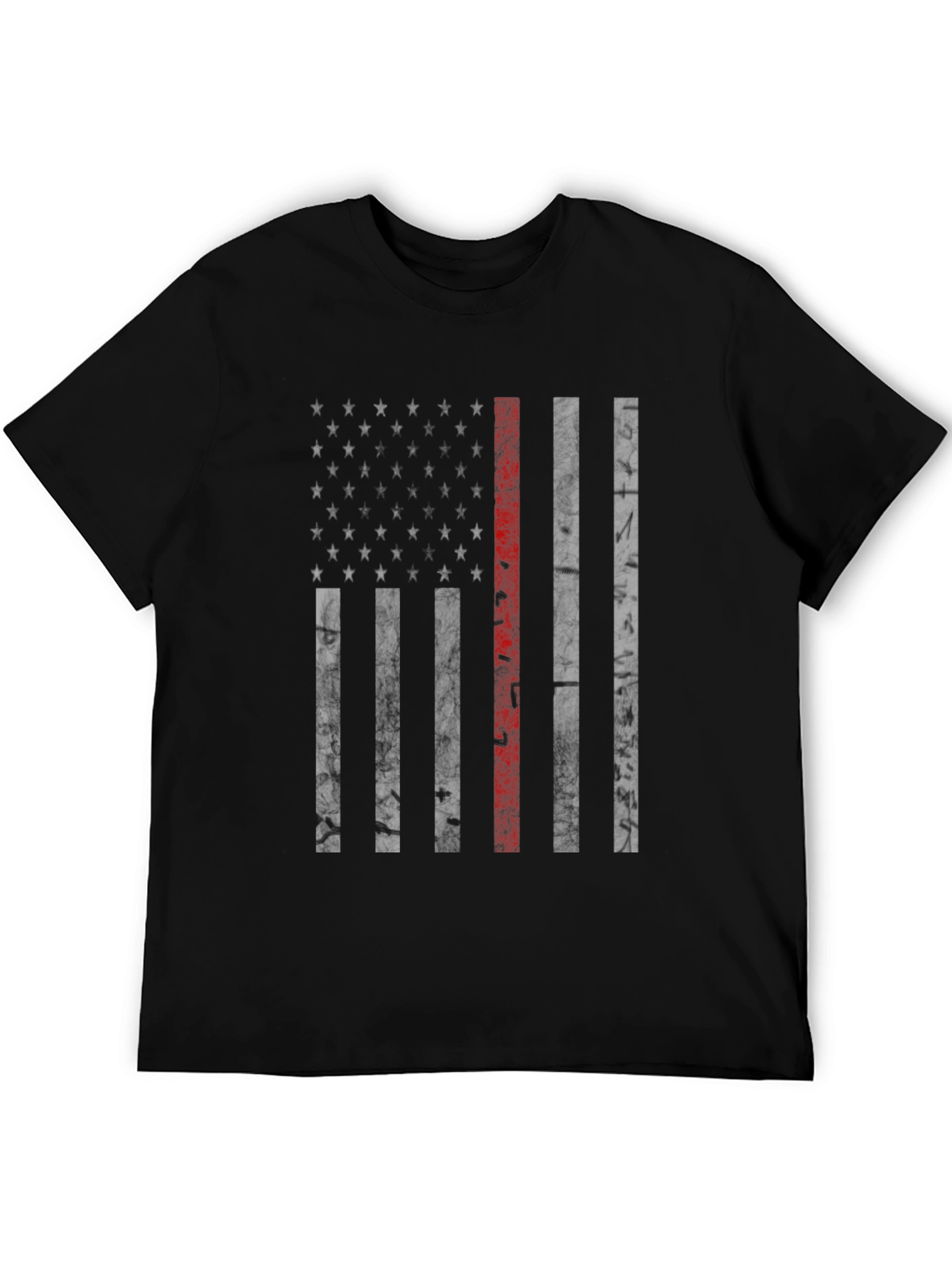 Thin Red Line American Flag Graphic Tee - Mens