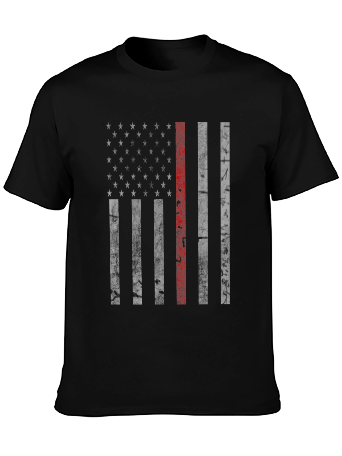 Thin Red Line American Flag Graphic Tee - Mens