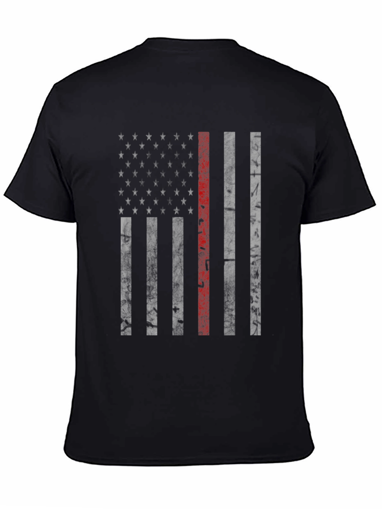 Thin Red Line American Flag Graphic Tee - Mens