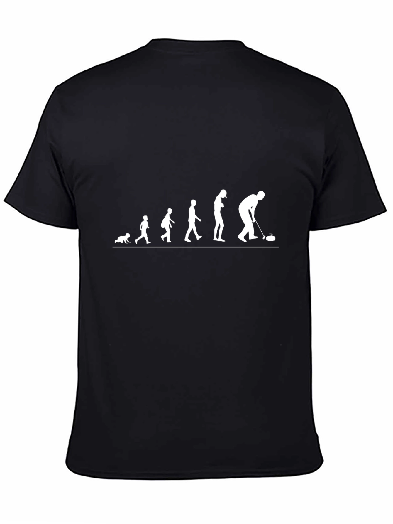 Evolution of Curling T-Shirt - Black Soft Cotton Blend
