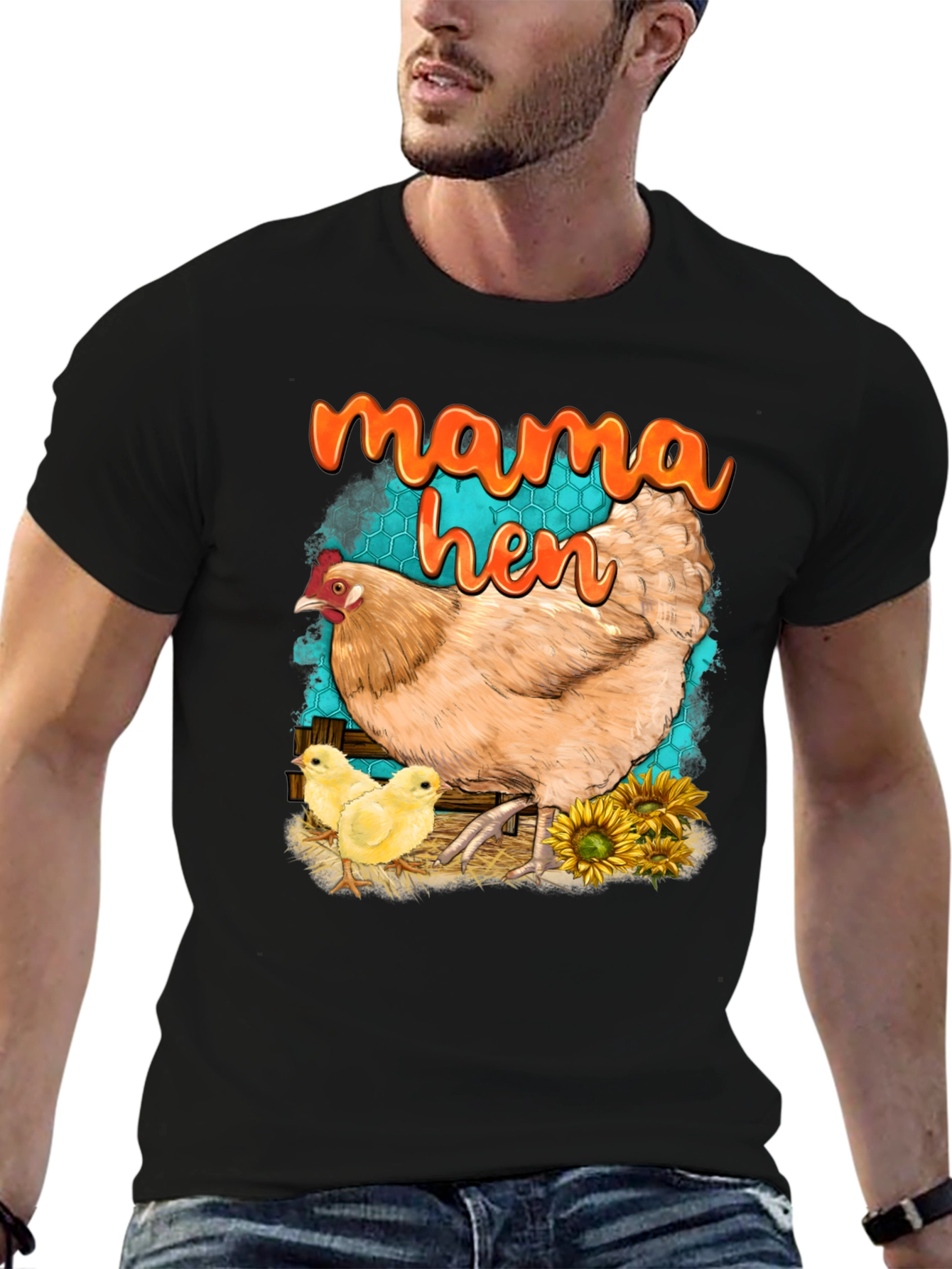 Mama Hen T-Shirt: Chicken & Chicks Graphic Tee