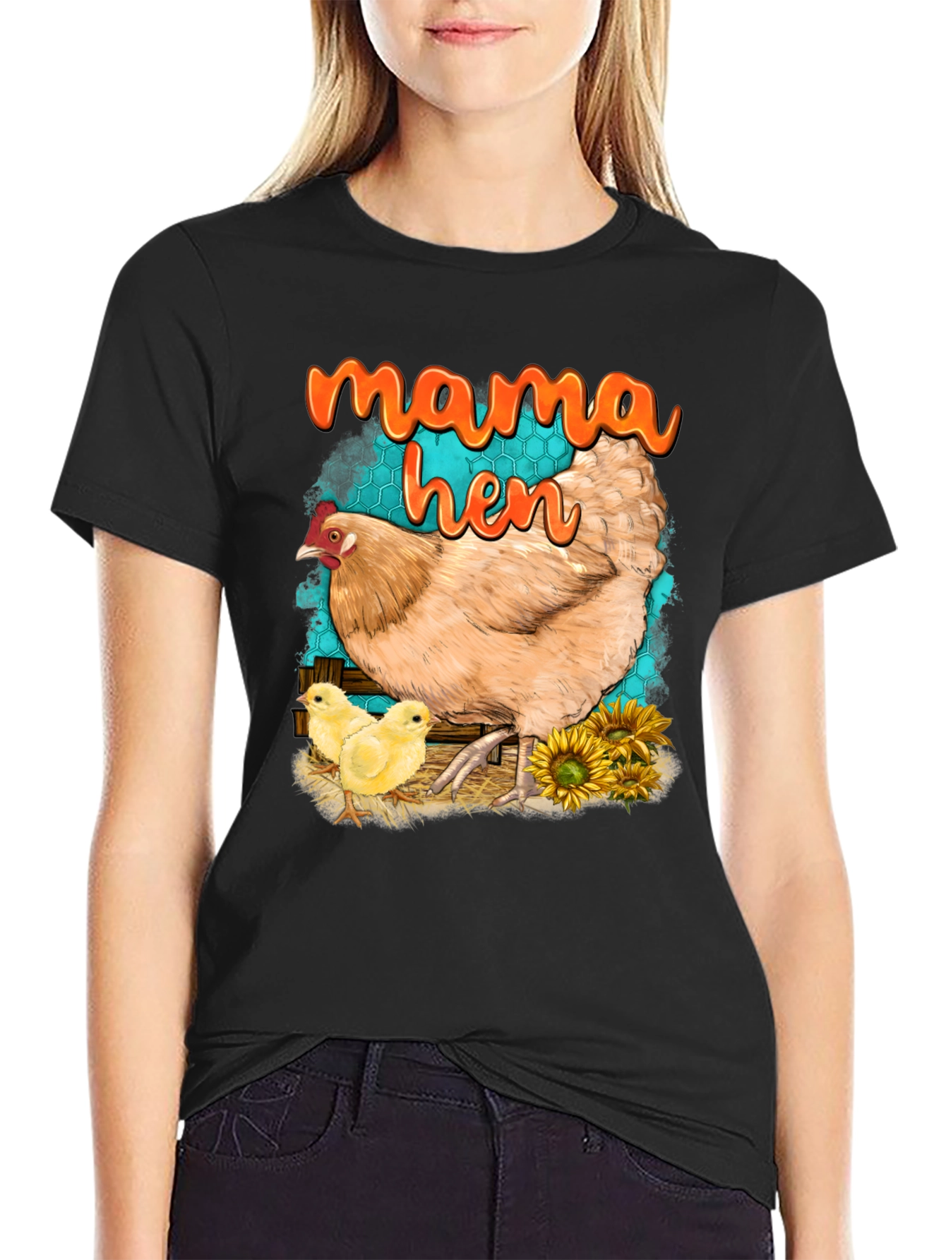 Mama Hen T-Shirt: Chicken & Chicks Graphic Tee