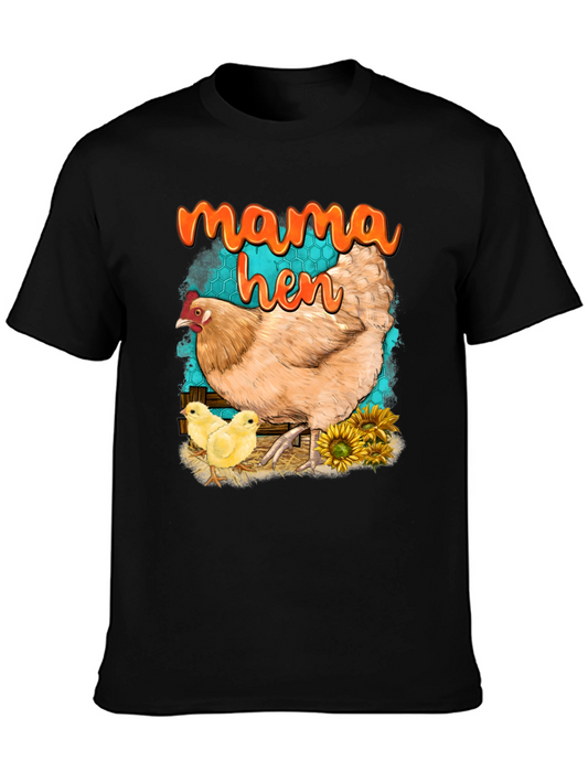 Mama Hen T-Shirt: Chicken & Chicks Graphic Tee