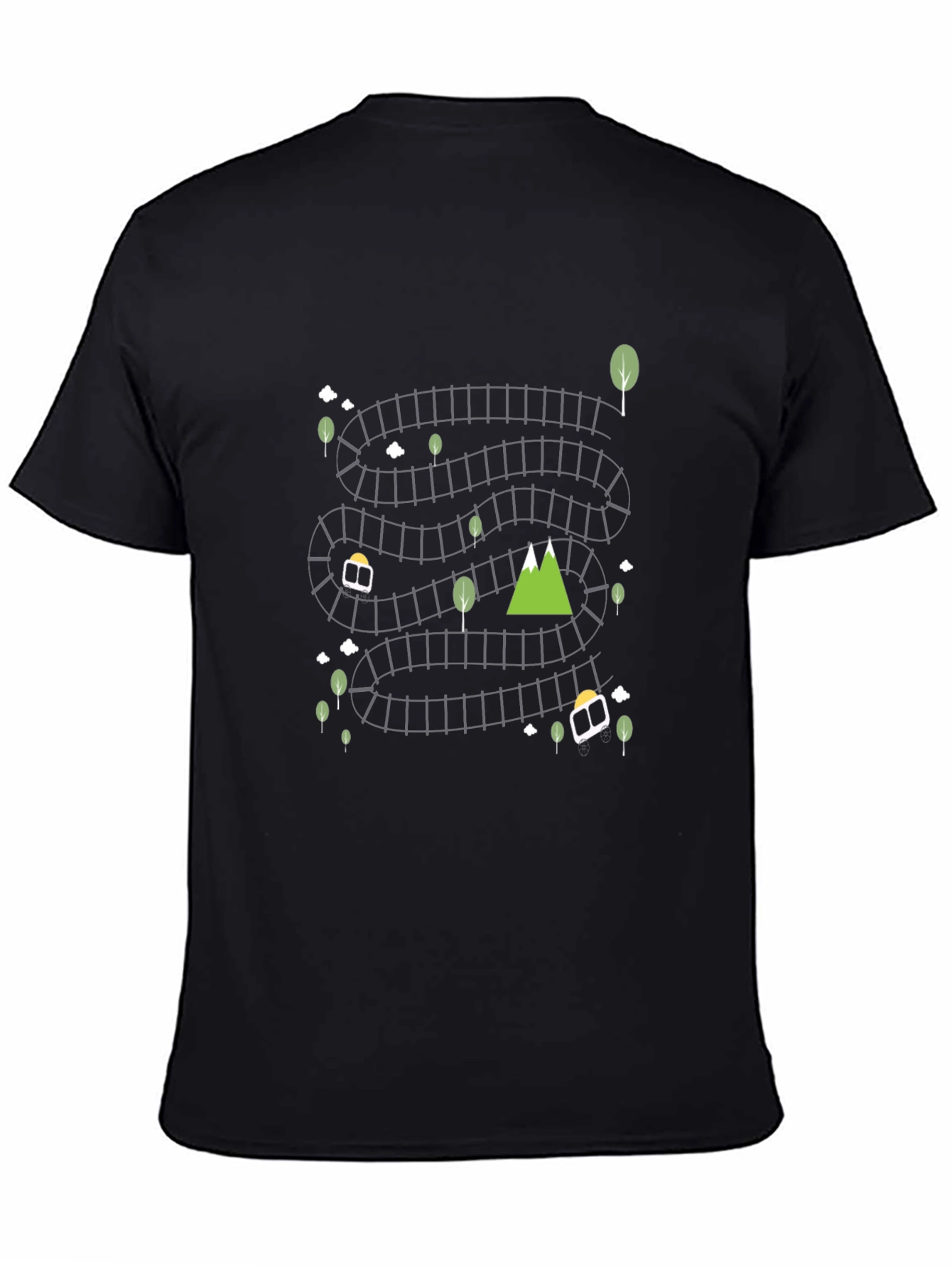 Novelty Railroad Graphic Tee - Quirky & Comfortable