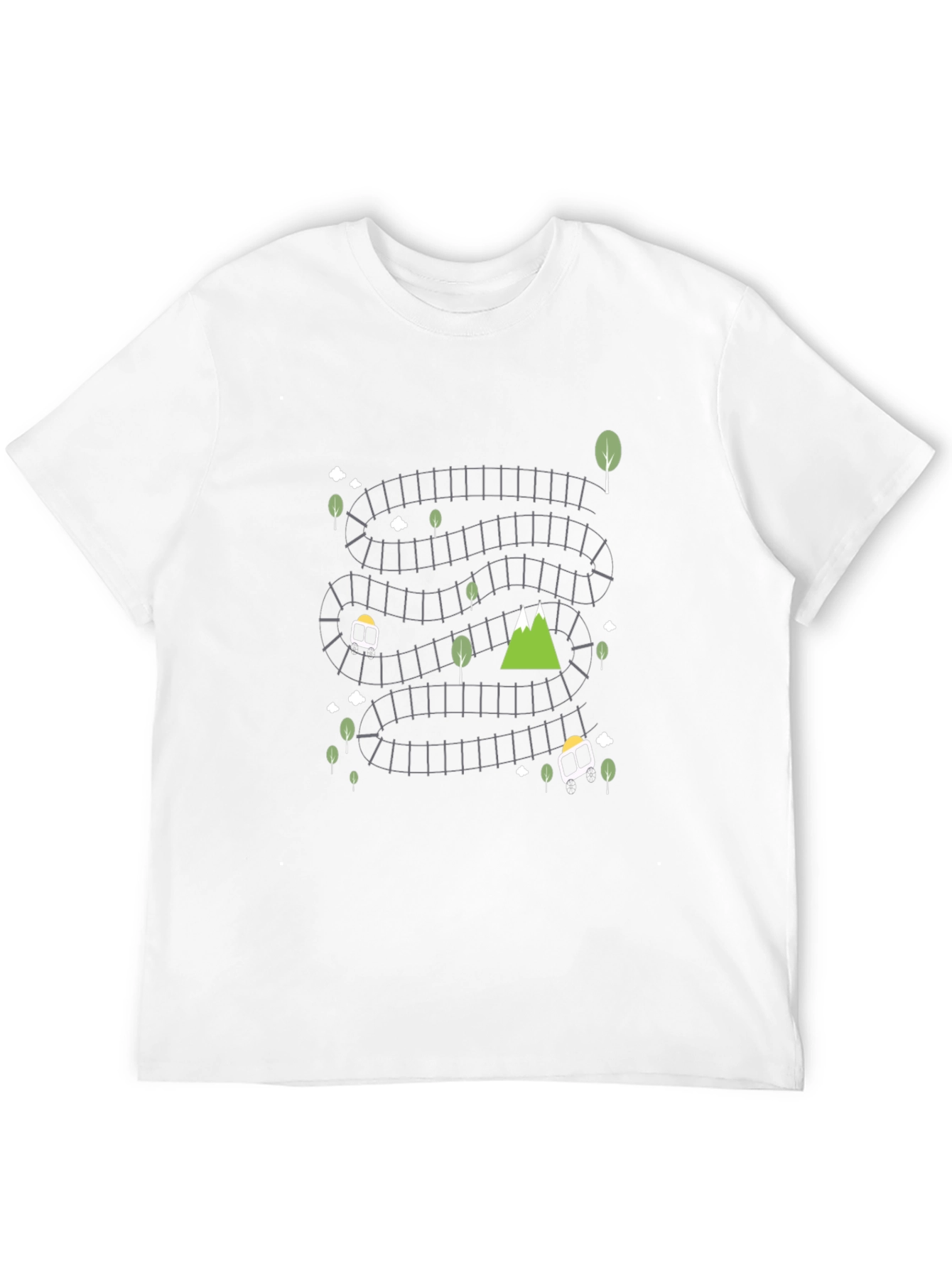 Novelty Railroad Graphic Tee - Quirky & Comfortable