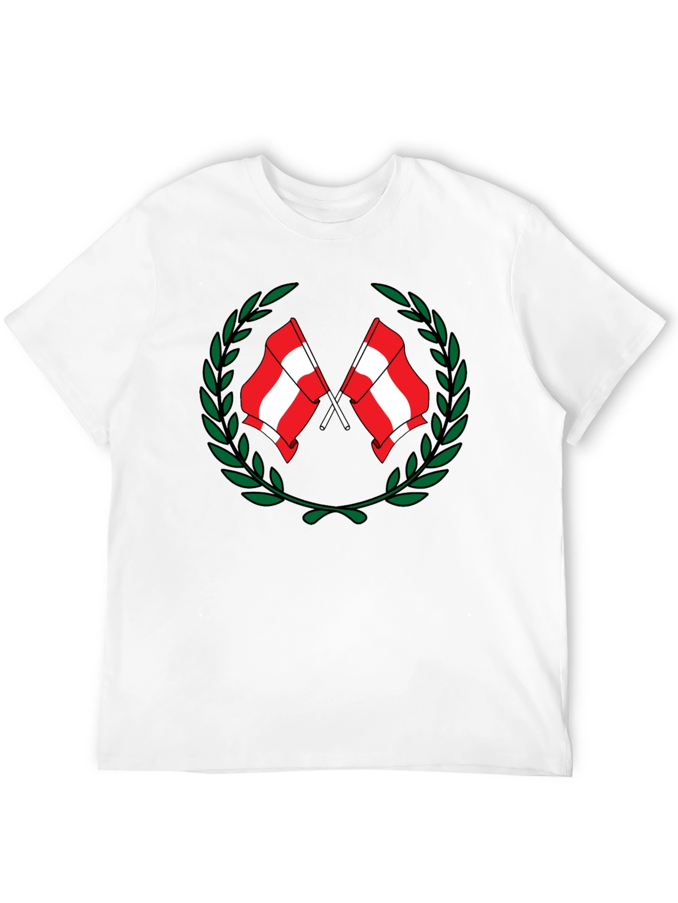 Austria Flag Laurel Wreath Graphic Tee