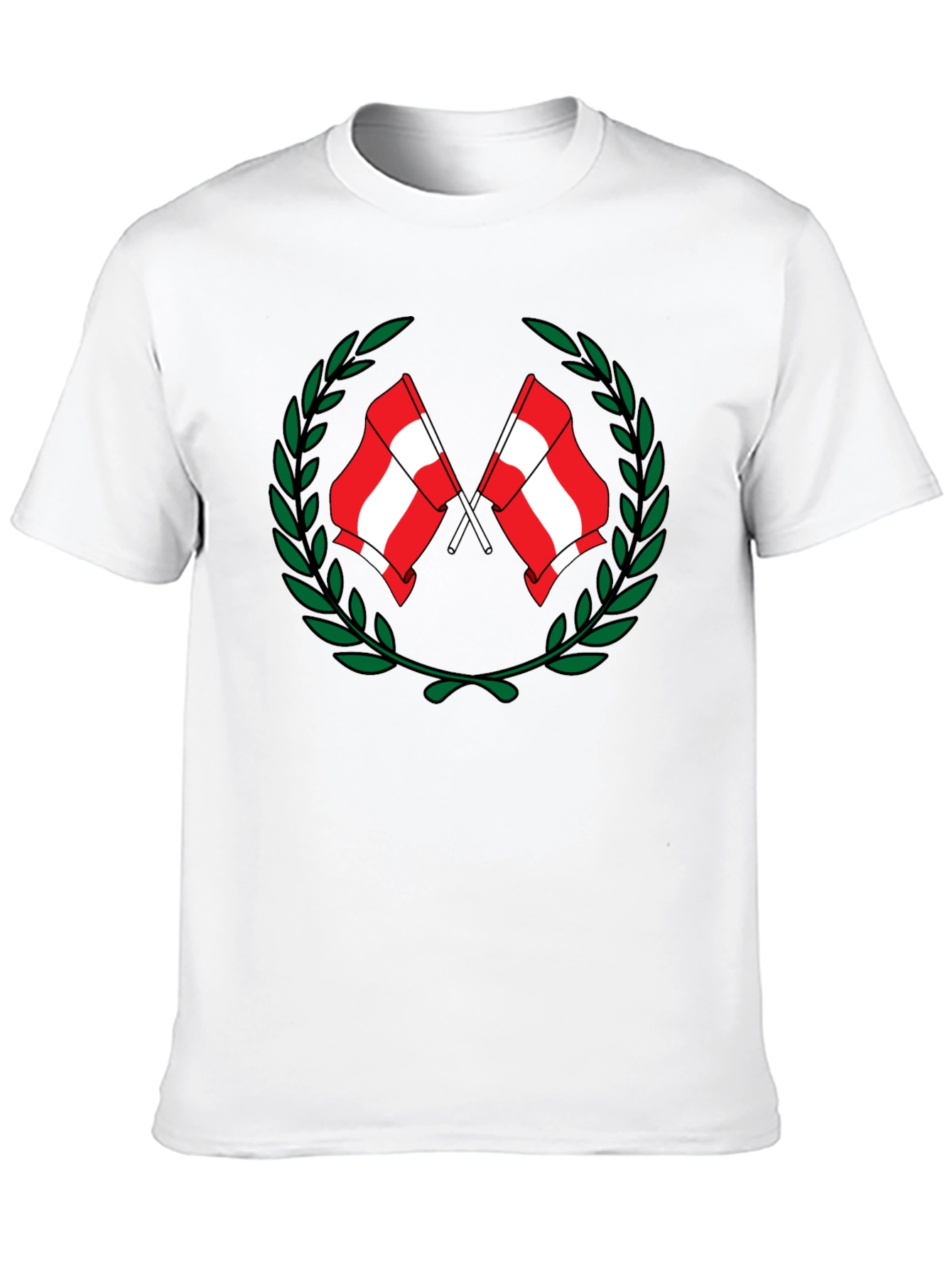 Austria Flag Laurel Wreath Graphic Tee