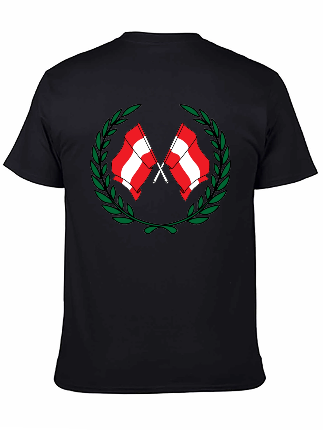 Austria Flag Laurel Wreath Graphic Tee