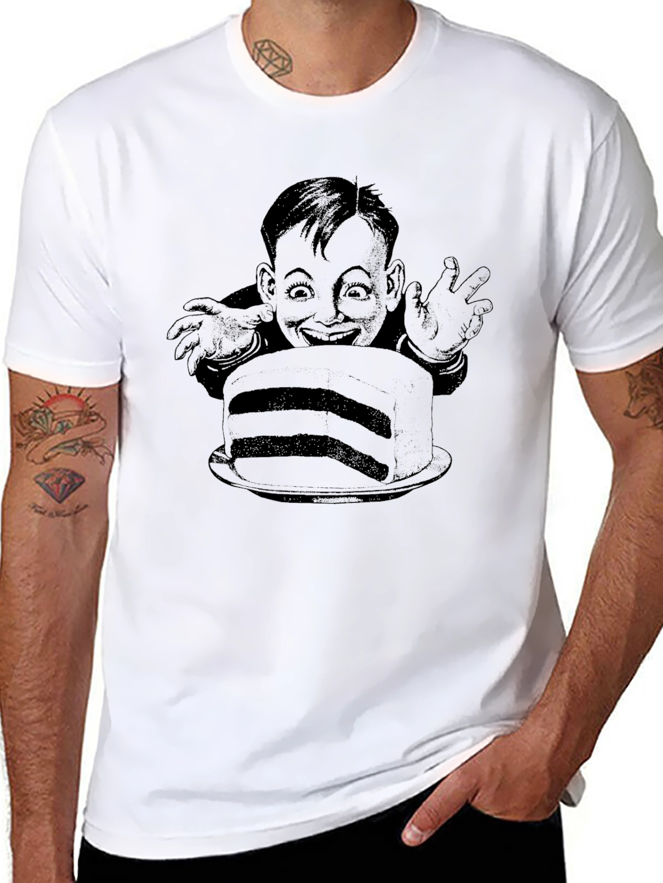 Creepy Cake Lover T-Shirt - Dark Humor Tee