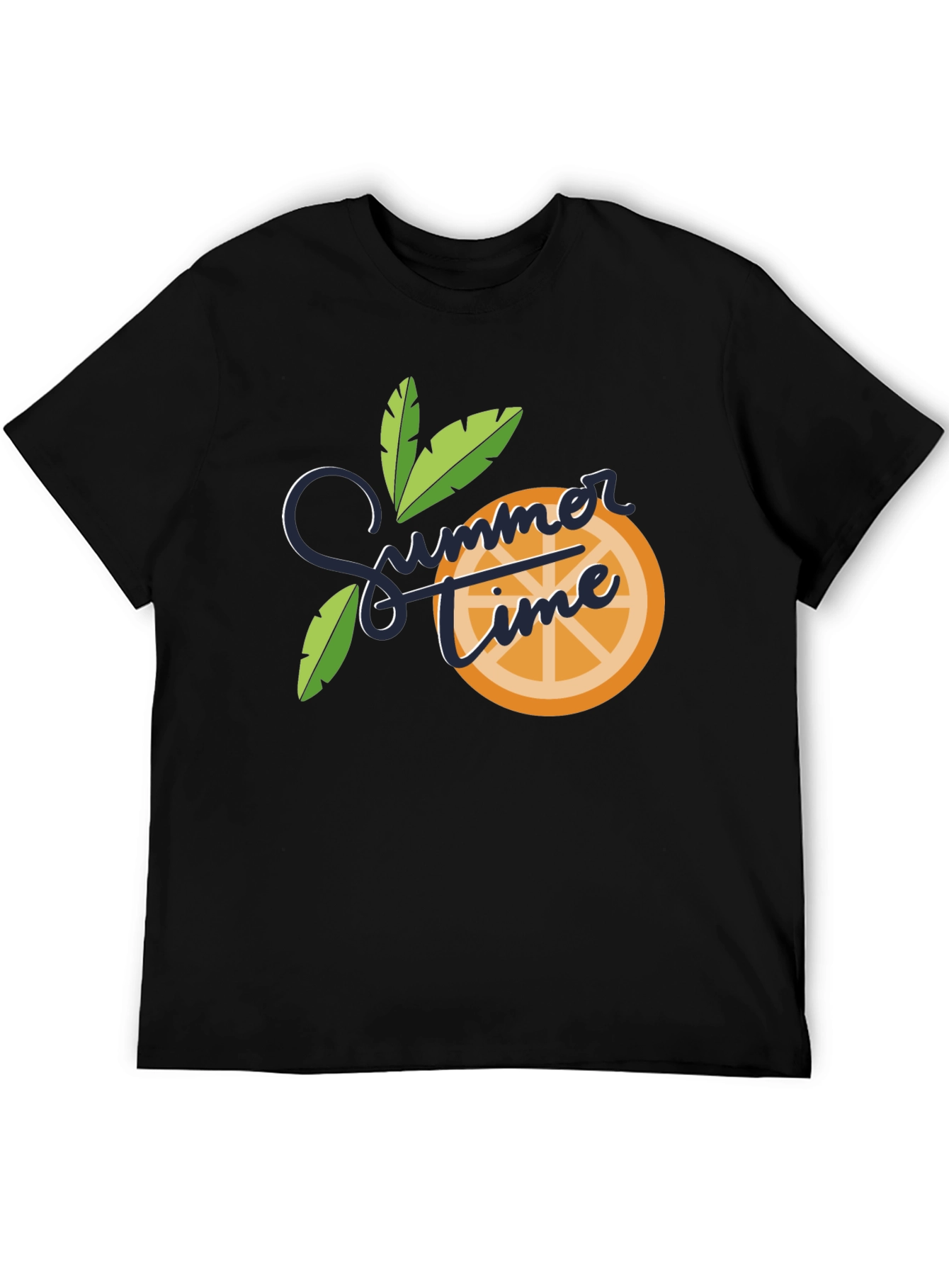 Summer Time Graphic Tee - Black Cotton Blend