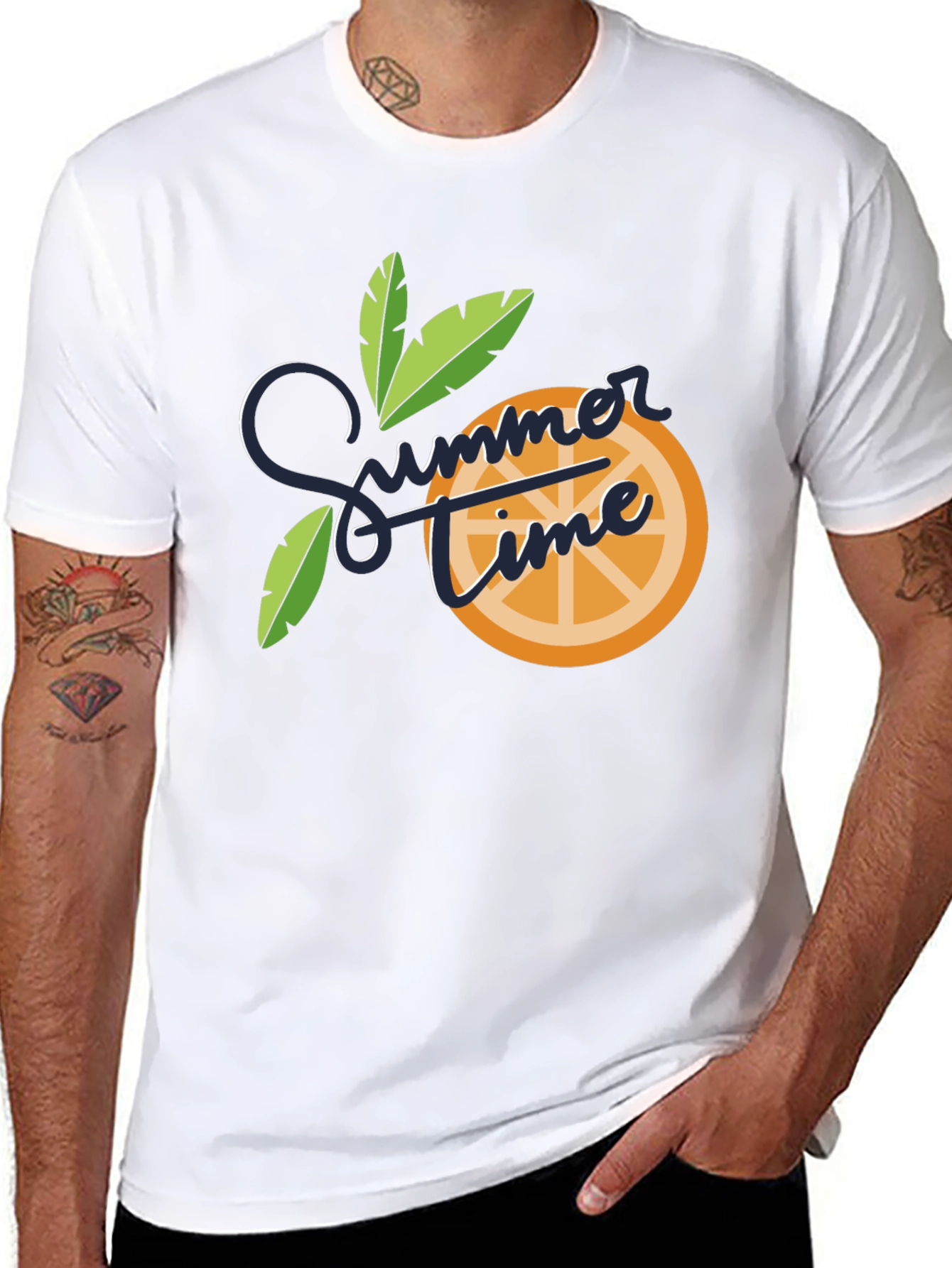 Summer Time Graphic Tee - Black Cotton Blend