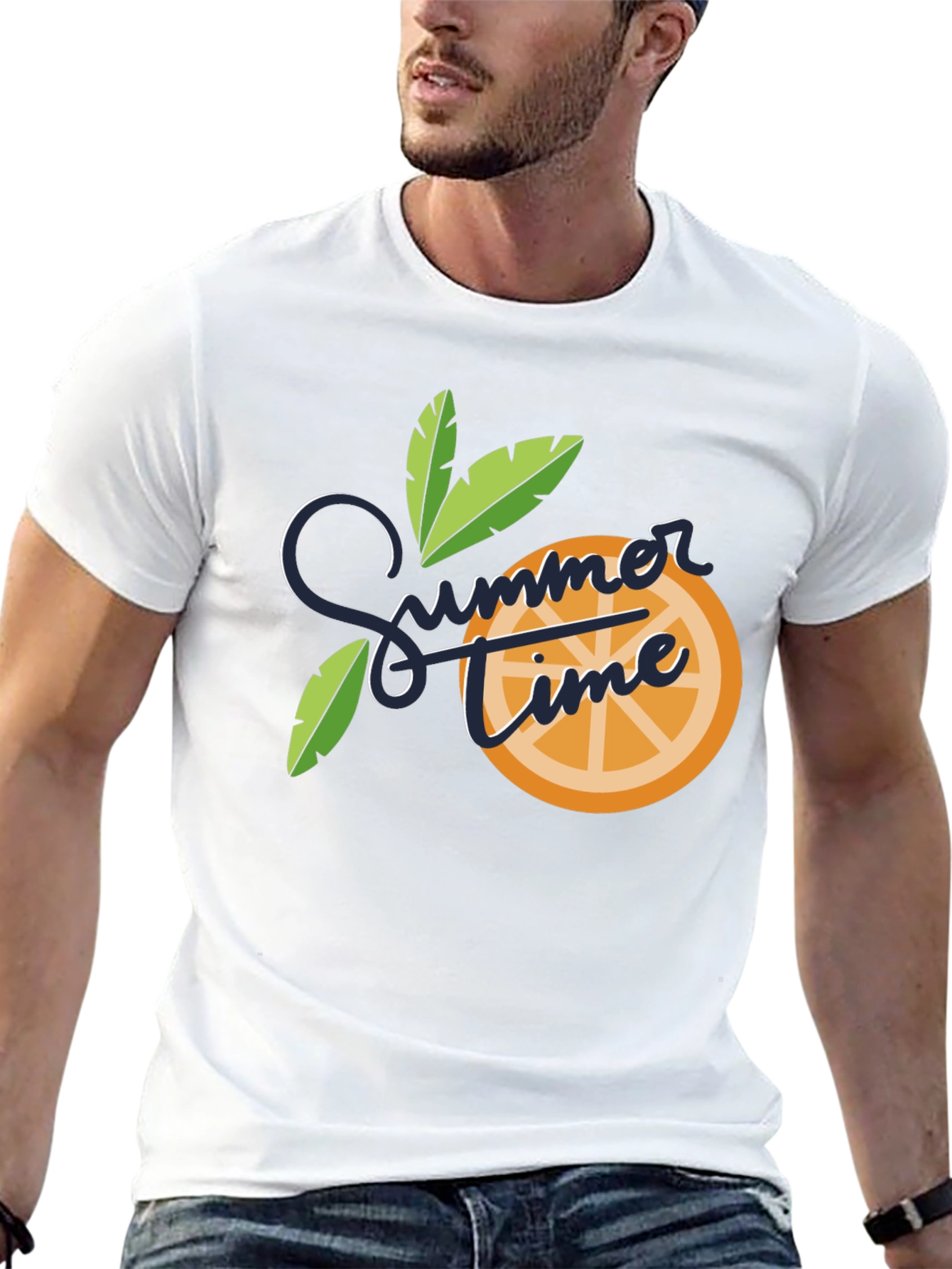 Summer Time Graphic Tee - Black Cotton Blend