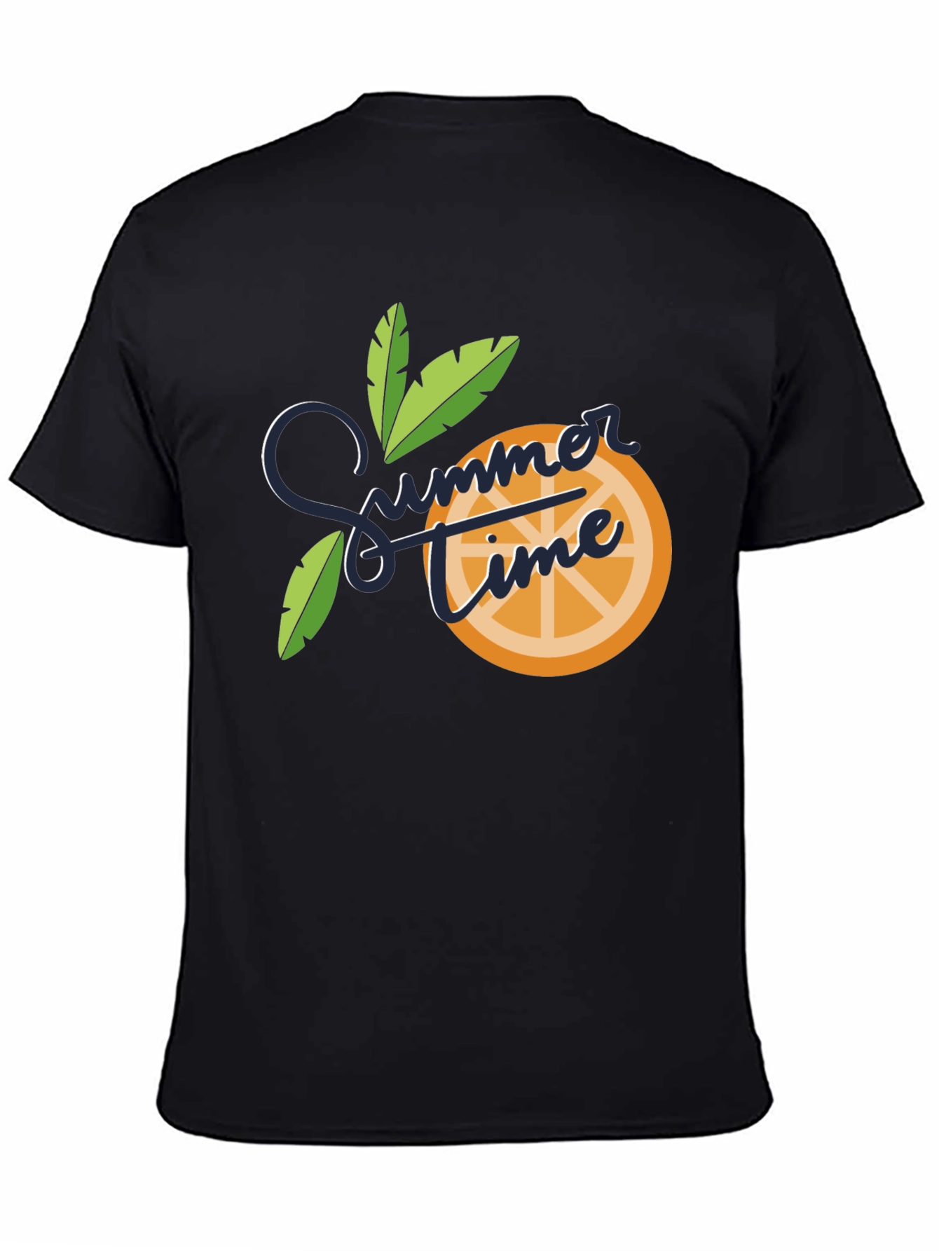 Summer Time Graphic Tee - Black Cotton Blend