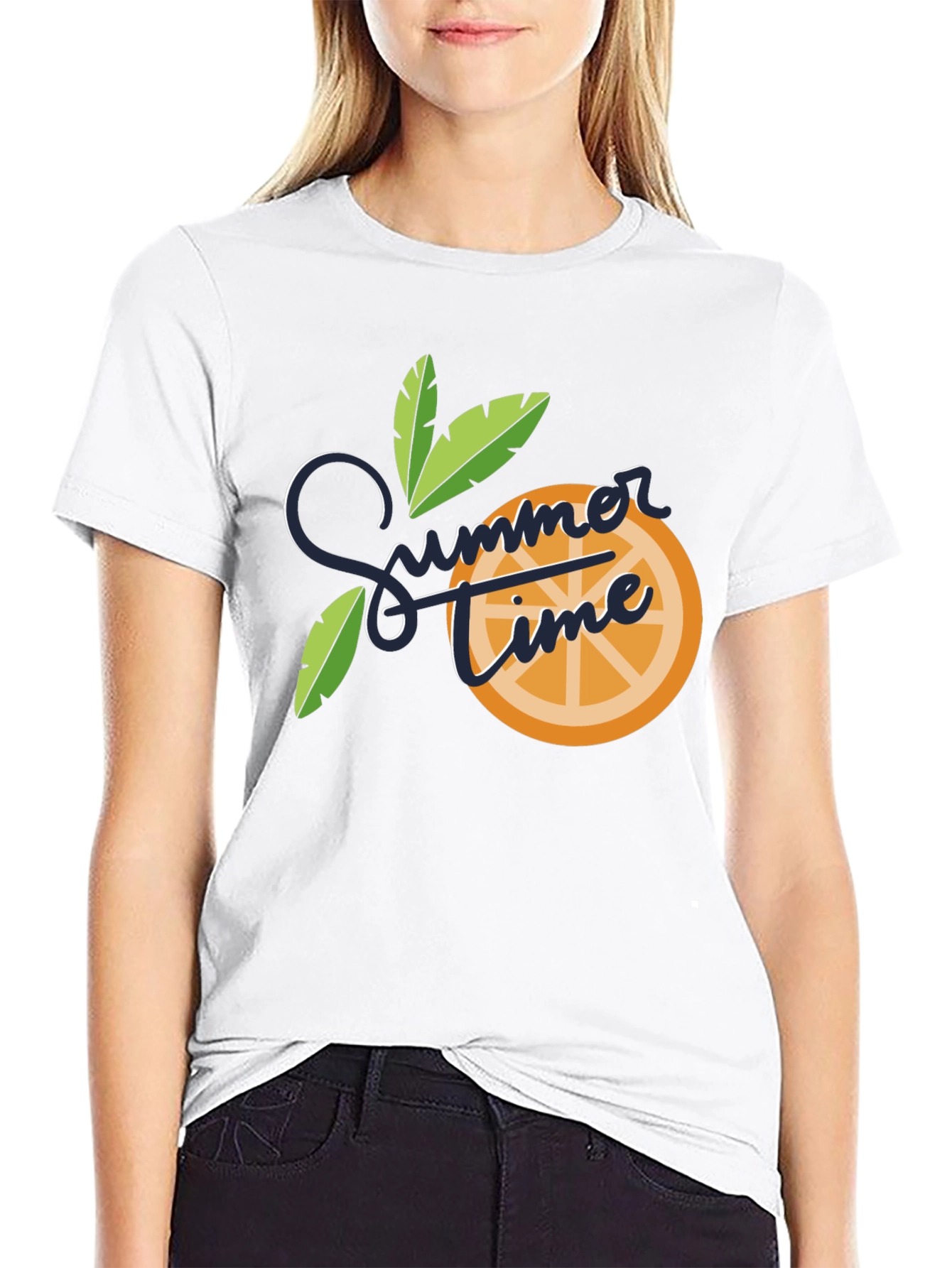 Summer Time Graphic Tee - Black Cotton Blend