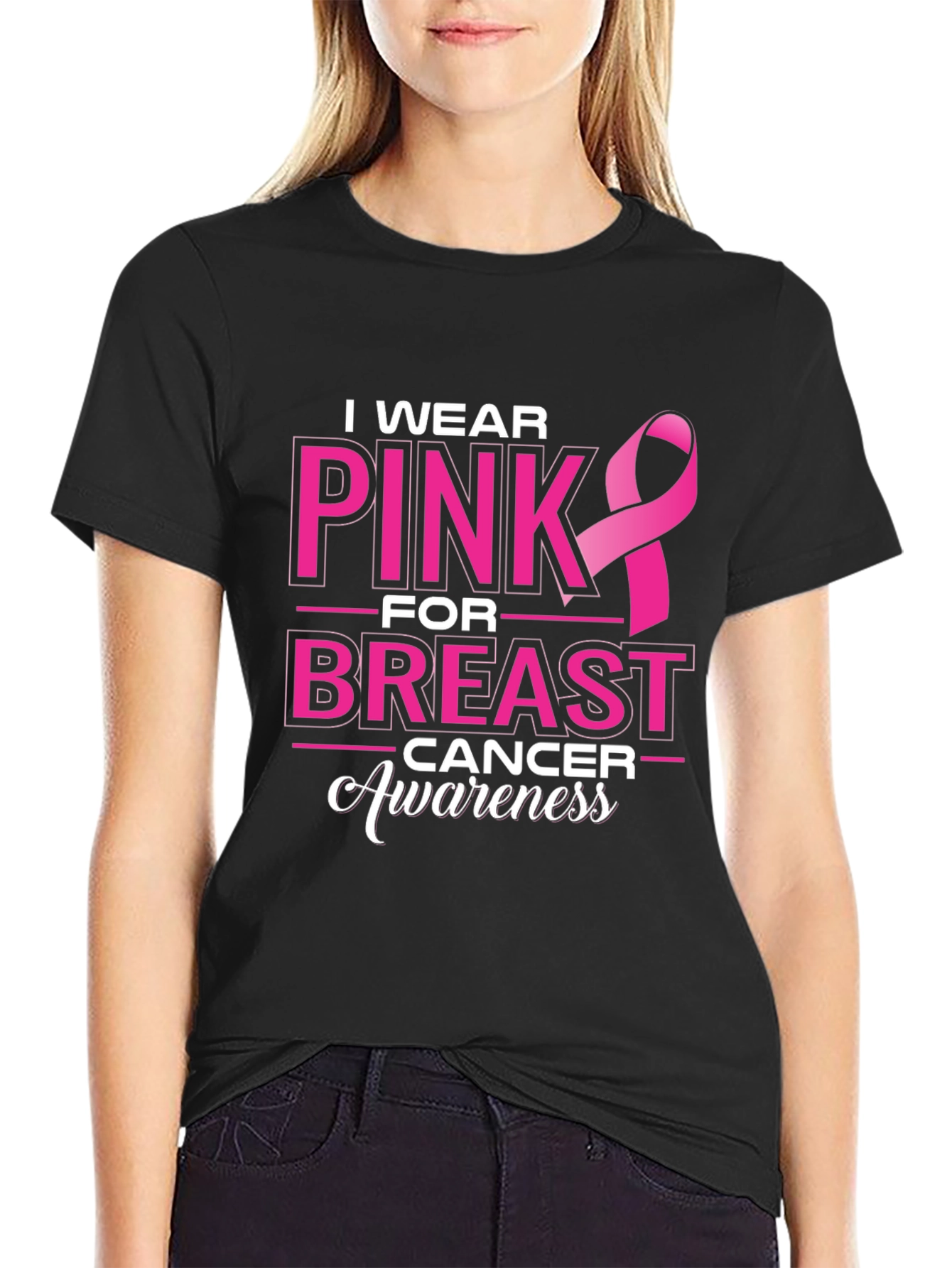 Pink Ribbon Breast Cancer Awareness T-Shirt