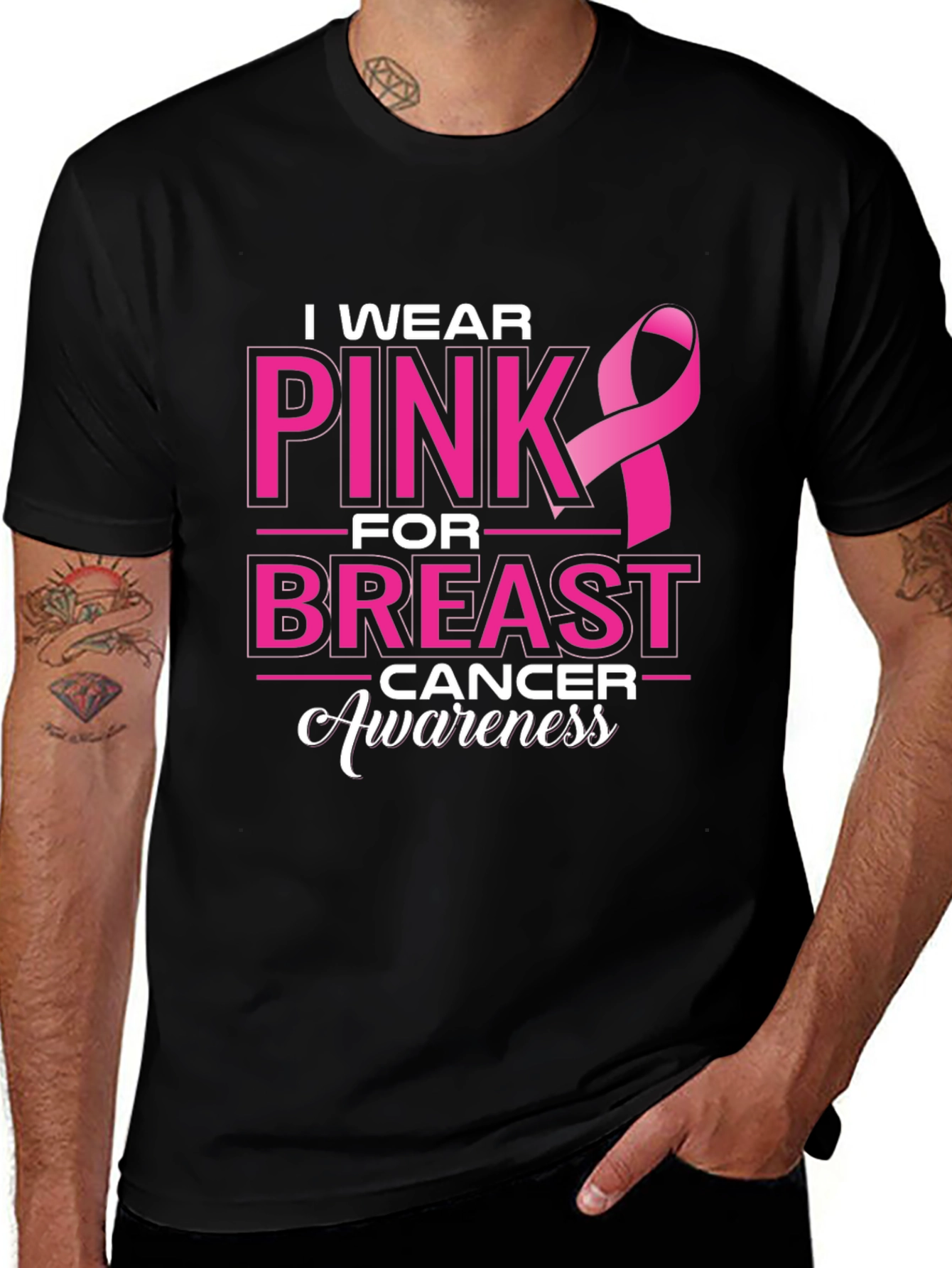 Pink Ribbon Breast Cancer Awareness T-Shirt