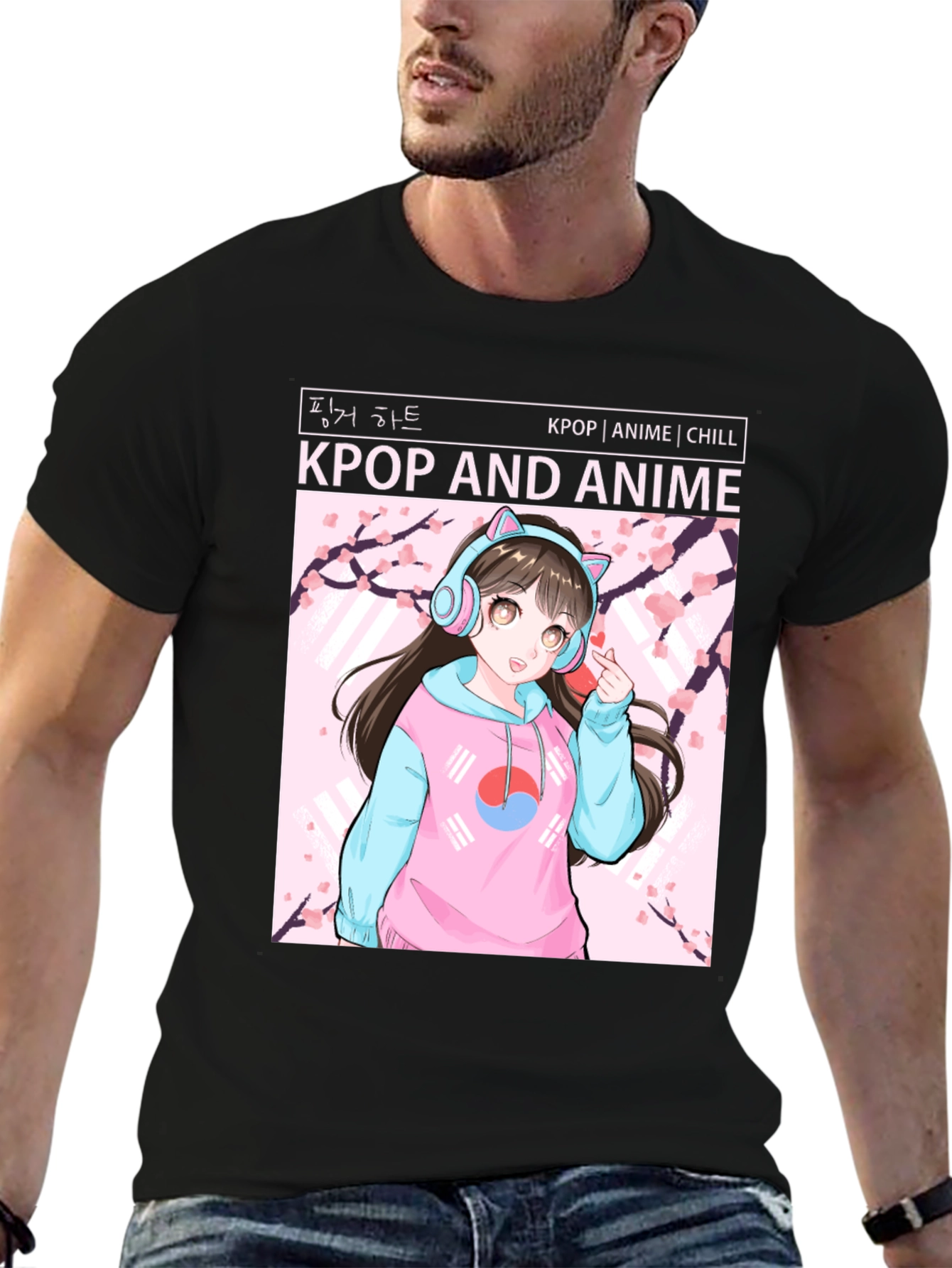 Kpop and Anime Graphic T-Shirt