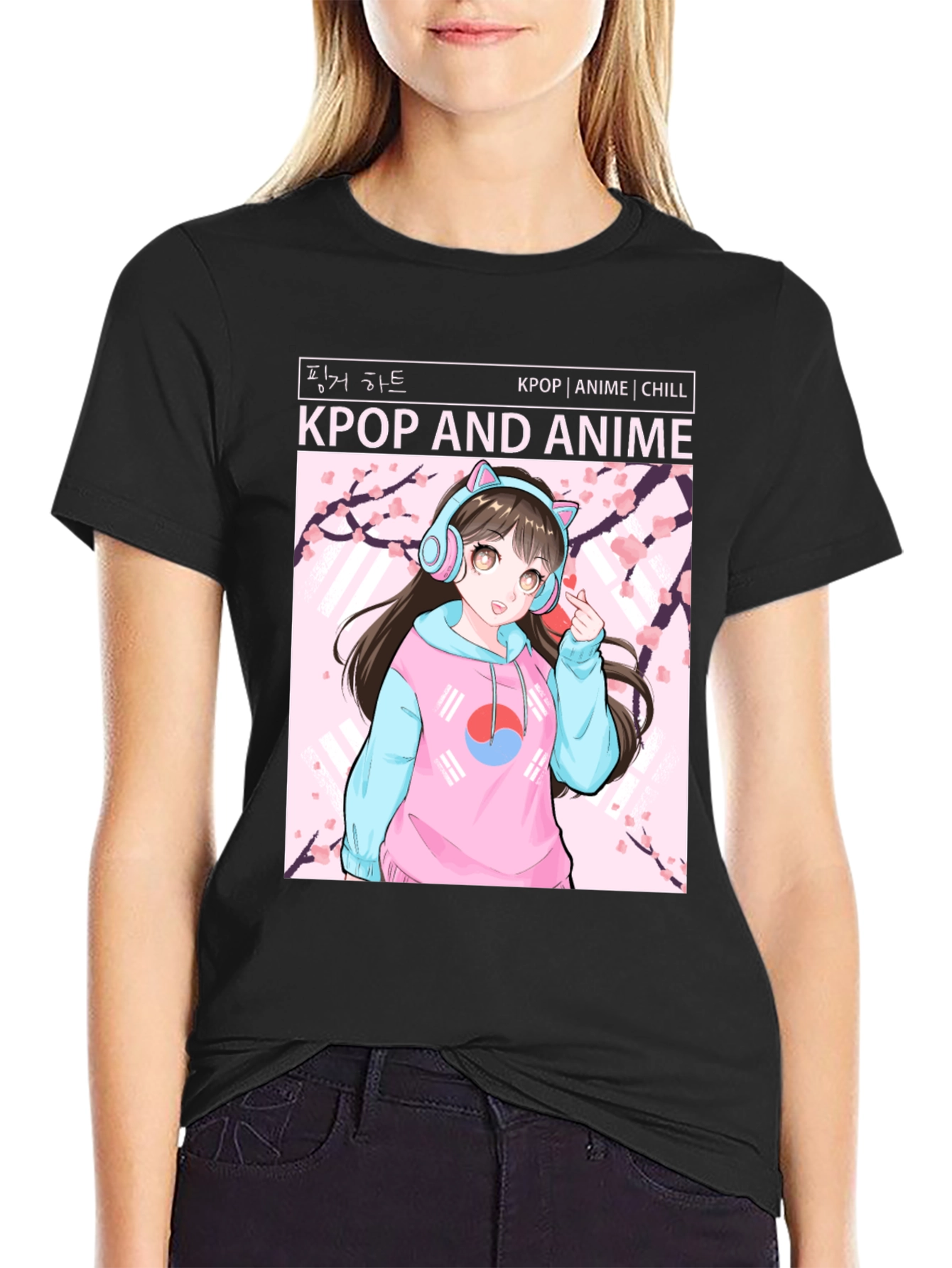 Kpop and Anime Graphic T-Shirt