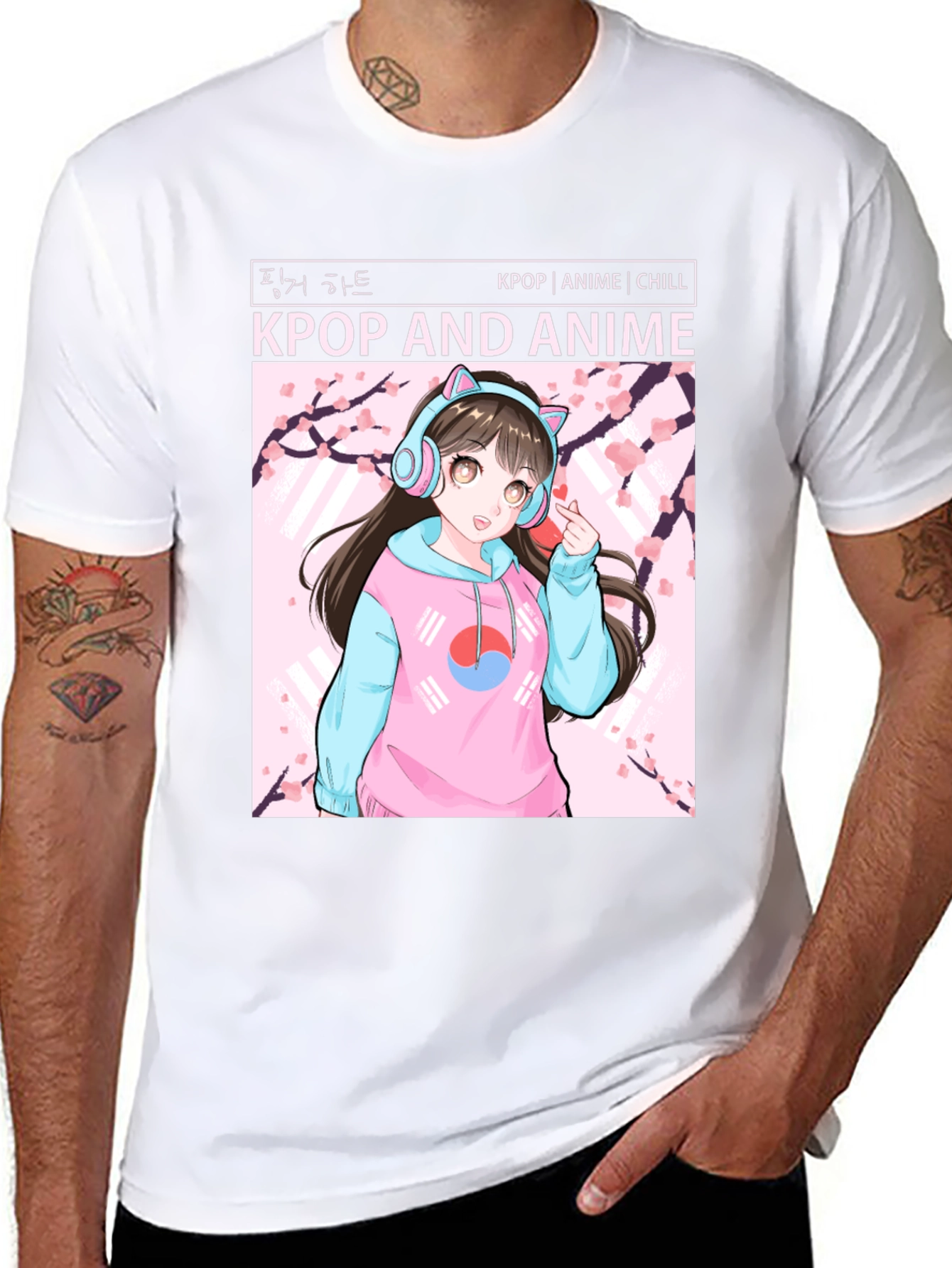 Kpop and Anime Graphic T-Shirt