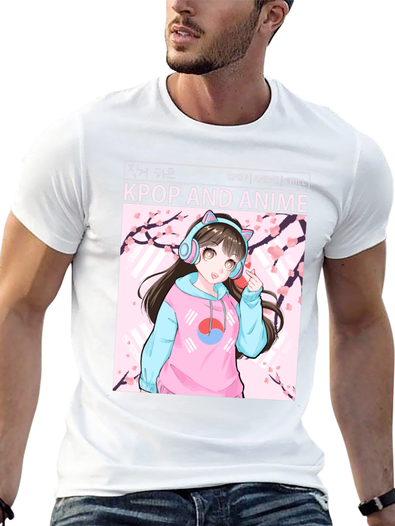 Kpop and Anime Graphic T-Shirt