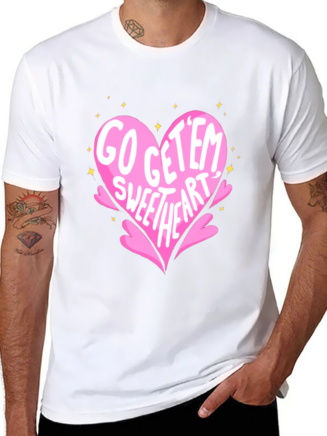 Go Get Em Sweetheart Heart Tee