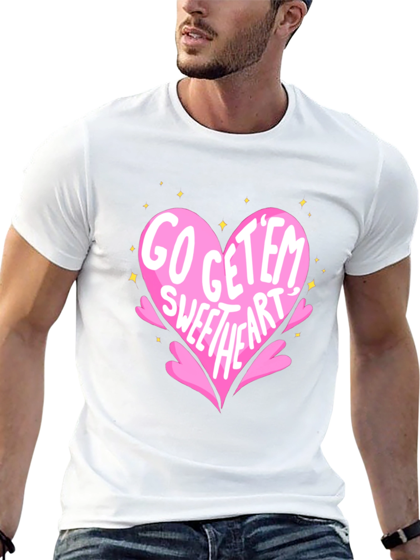 Go Get Em Sweetheart Heart Tee