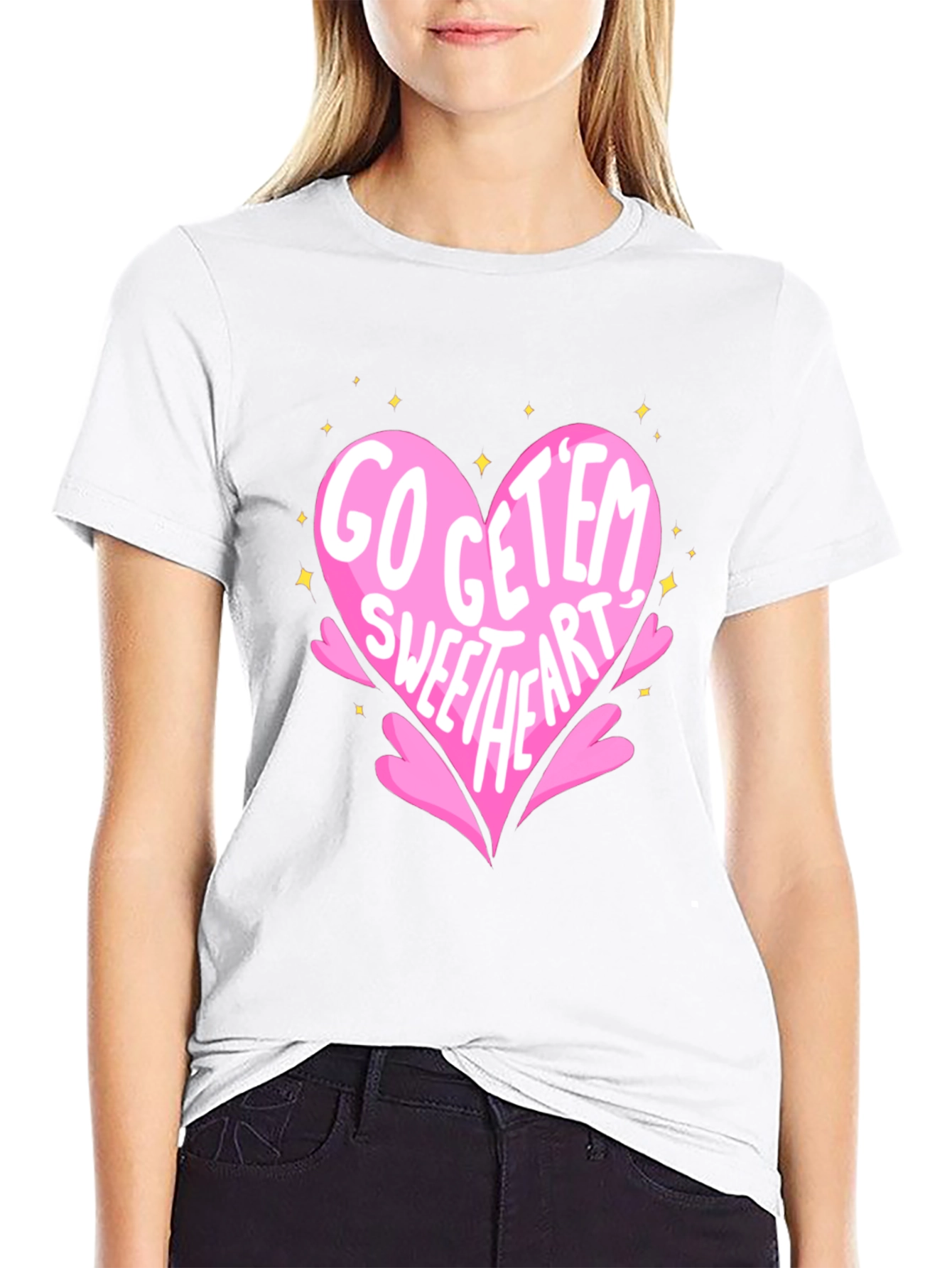Go Get Em Sweetheart Heart Tee