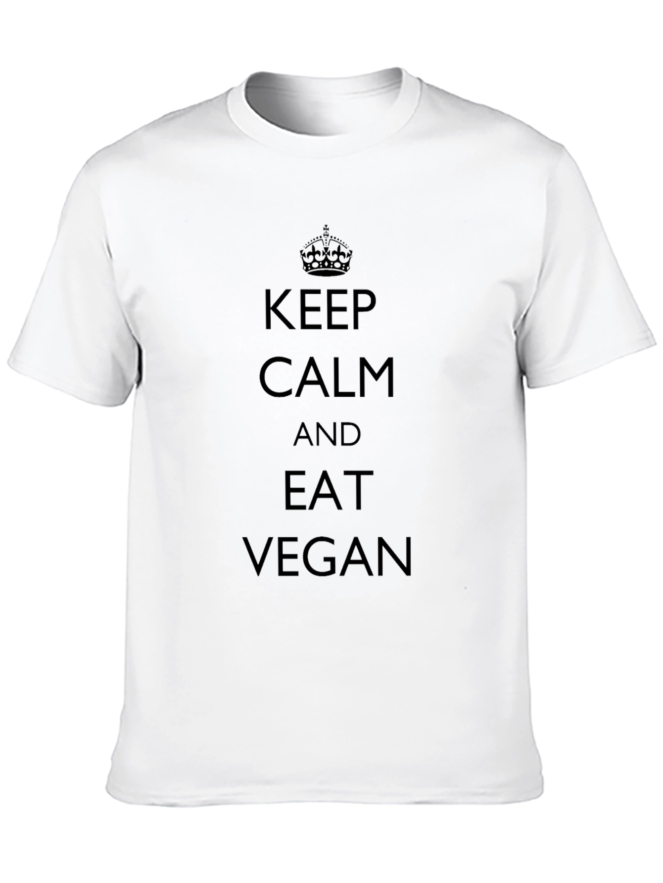 Keep Calm and Eat Vegan Black T-Shirt