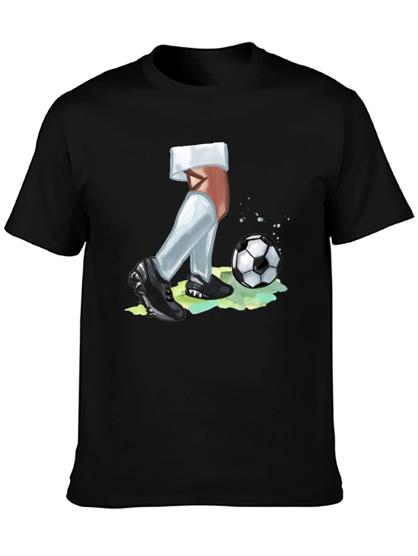 Soccer Player Graphic Tee - Black