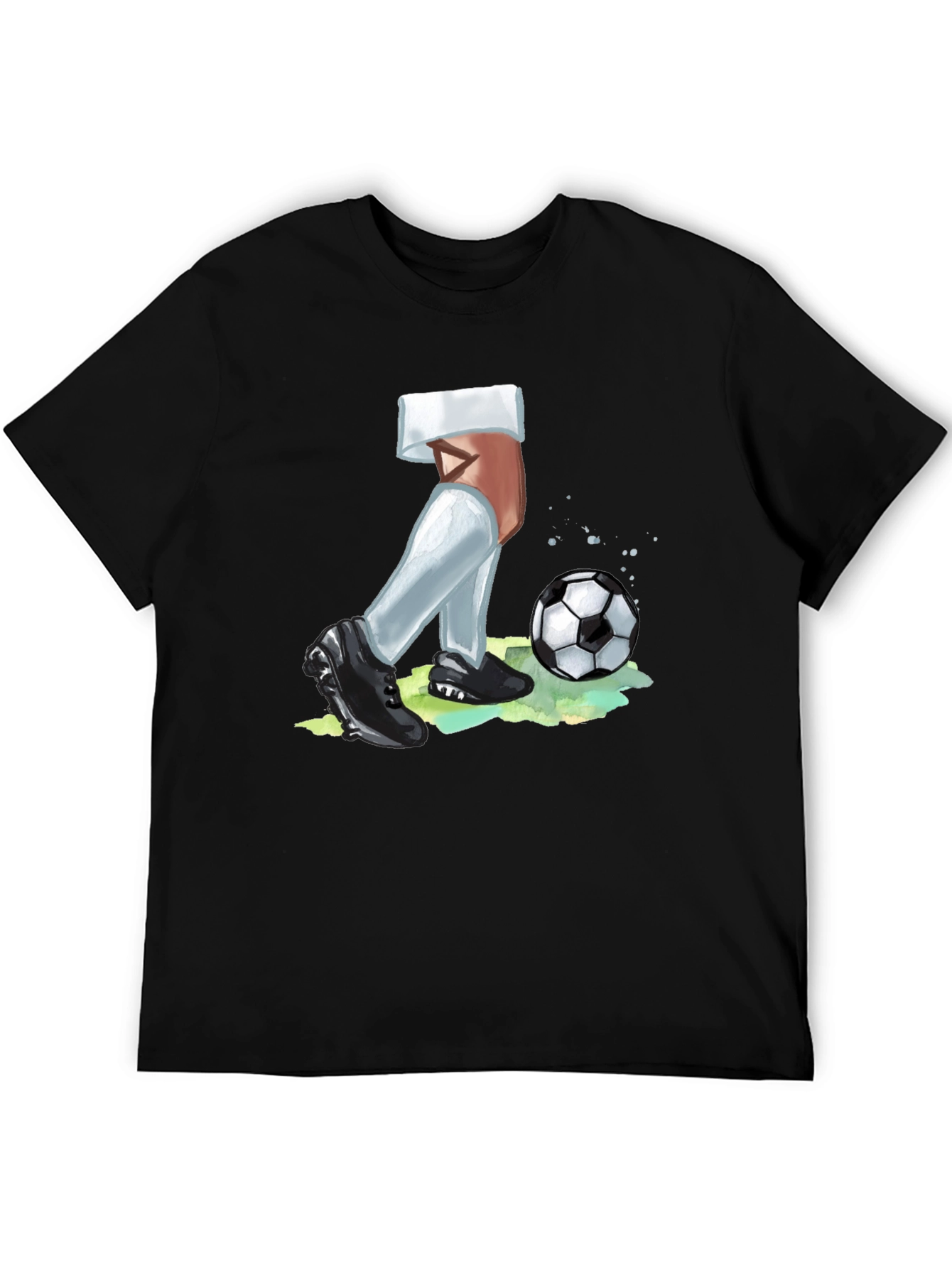 Soccer Player Graphic Tee - Black